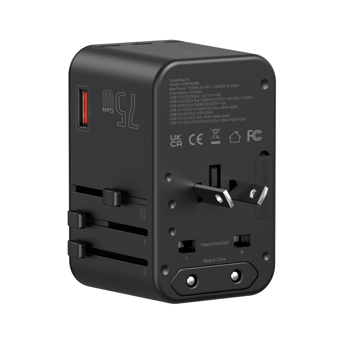 Skyzer SpeedMax 75W Fast Charging Travel Adapter