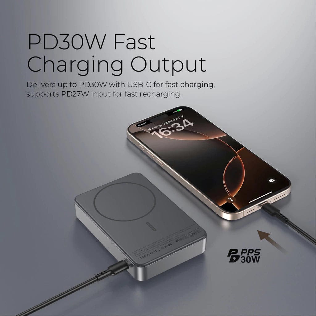 Mazer MagAir20 10,000 mAh 15W PD30W Magnetic Wireless Power Bank (CCC Certified)