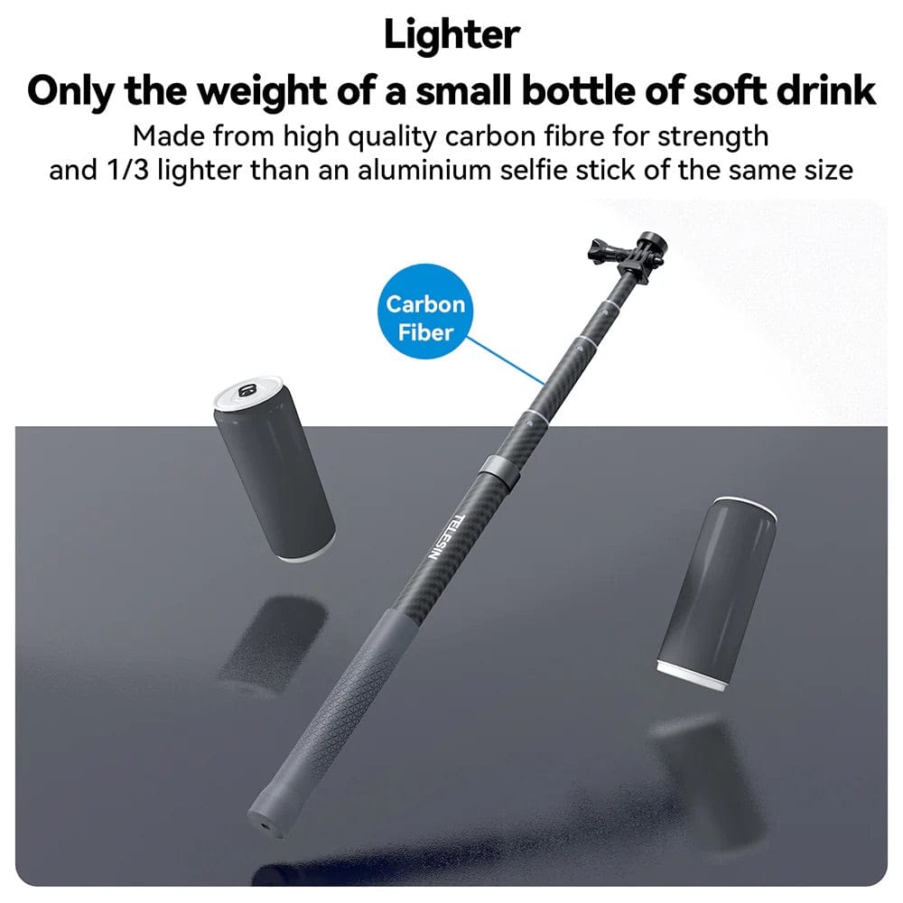 Telesin 3m Carbon Fiber Selfie Stick For Action Camera