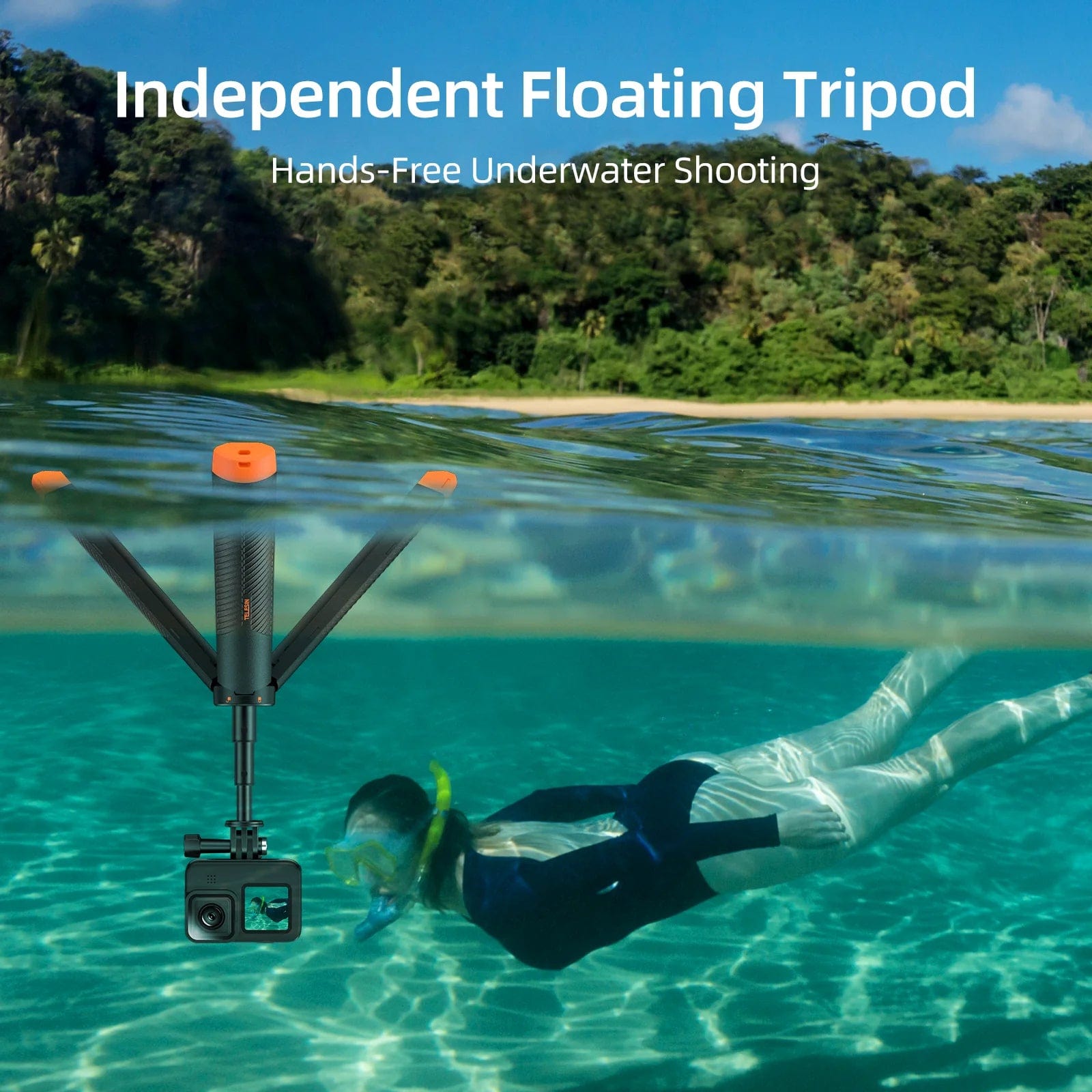Telesin Floating Handle Tripod Selfie Stick