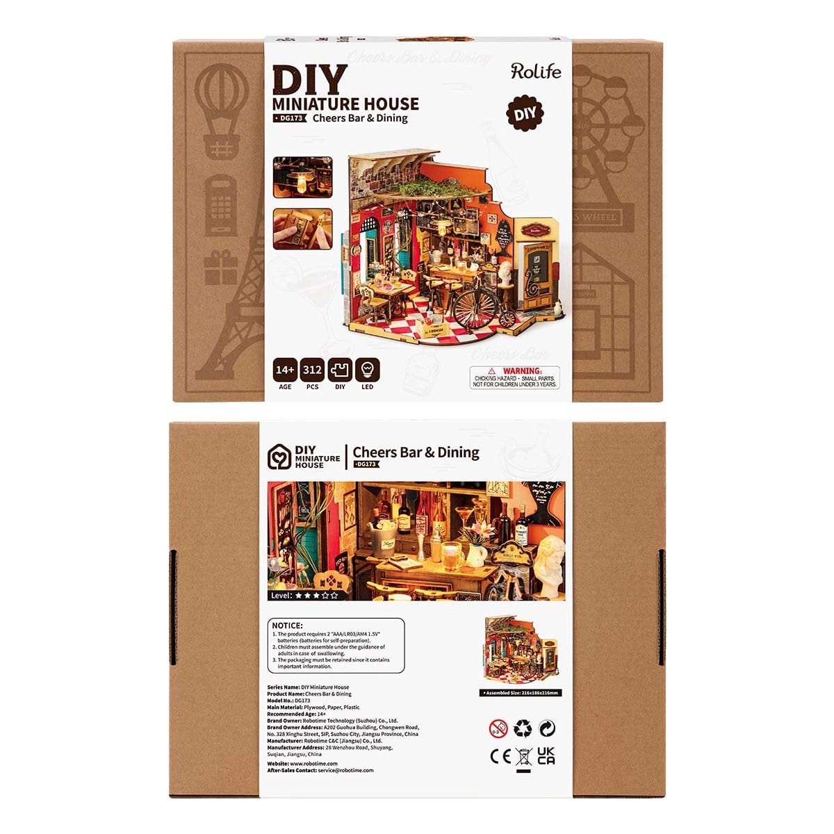 Rolife DIY Miniature House - Cheers Bar & Dining DG173