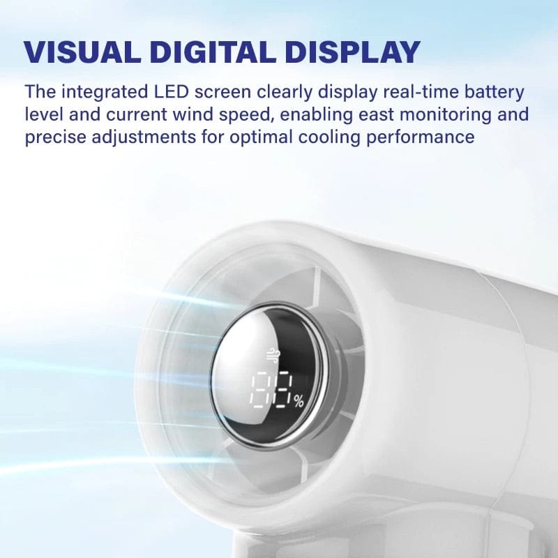 Gadget Mix Diginut CL-83 Metal High-Speed Handheld Fan With Digital Display
