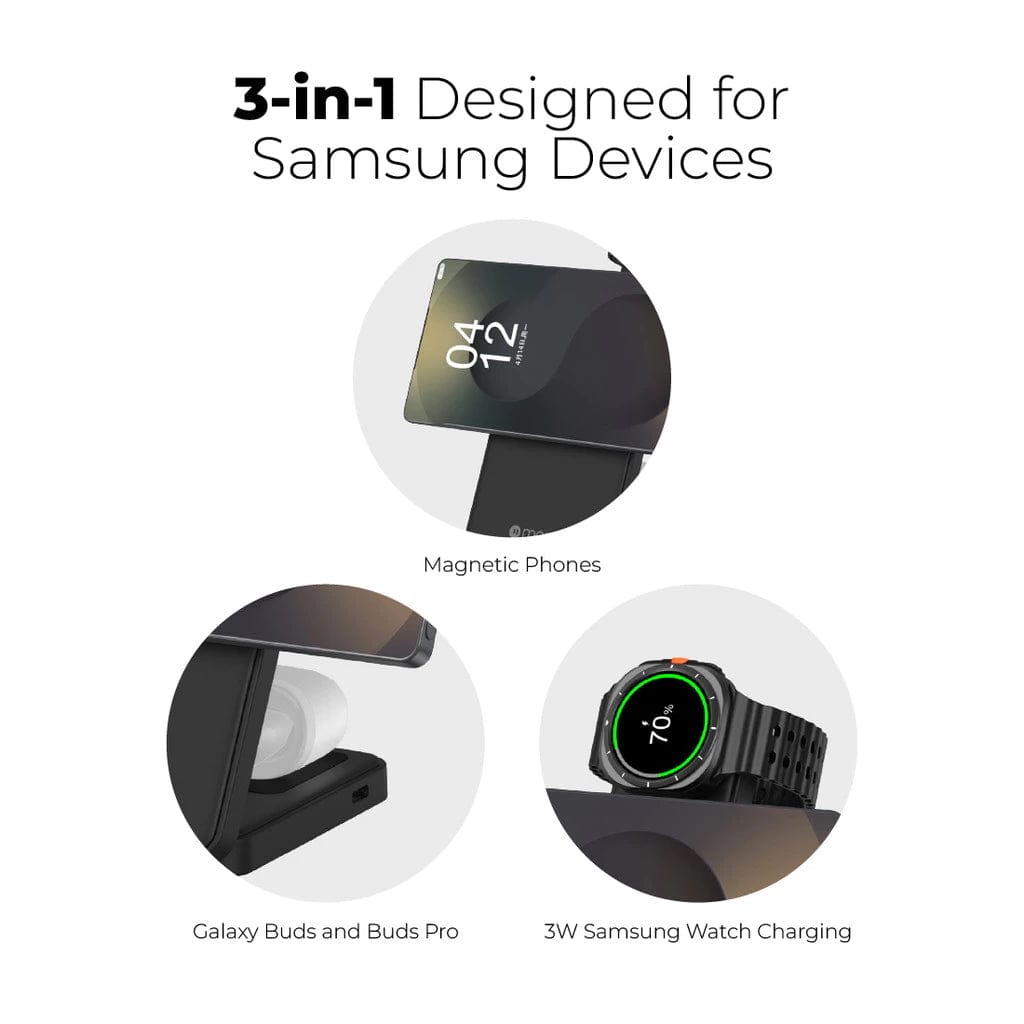 Mazer MagFold13S 3in1 Foldable Wireless Charging Stand (Samsung Edition)