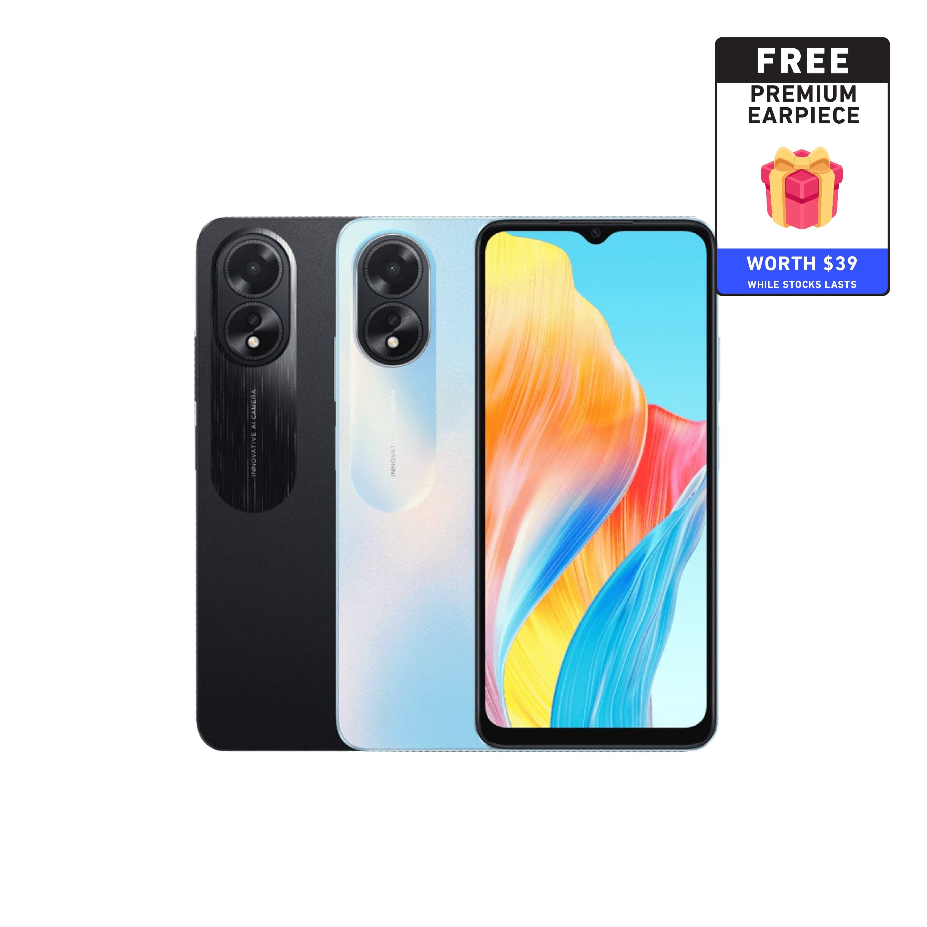 OPPO A18 Smartphone, 4GB+128GB