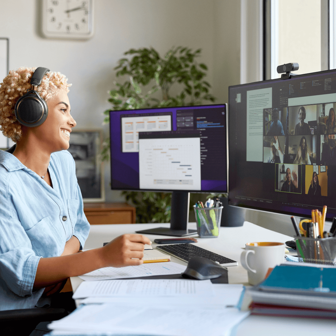Audio-Technica ATH-AL5NC Wireless Headphones with Active Noise Cancellation