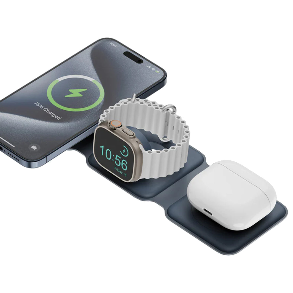 Bazic by Energea GoMag Trio Plus 3-In-1 Magnetic Wireless Charging Pad