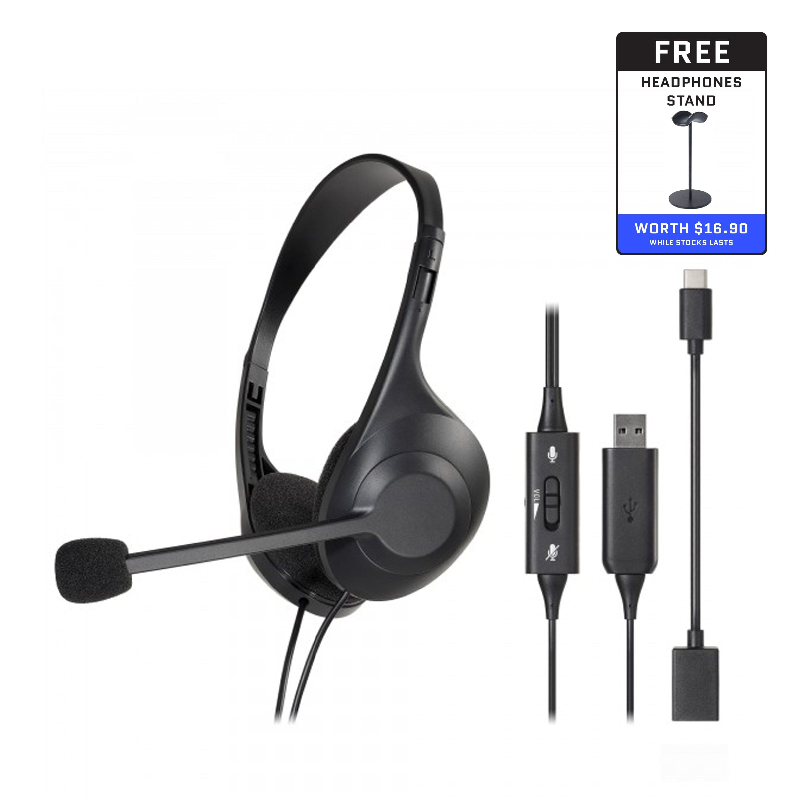 Audio-Technica ATH-102USB Dual-Earpiece Anti-Microbial Headset