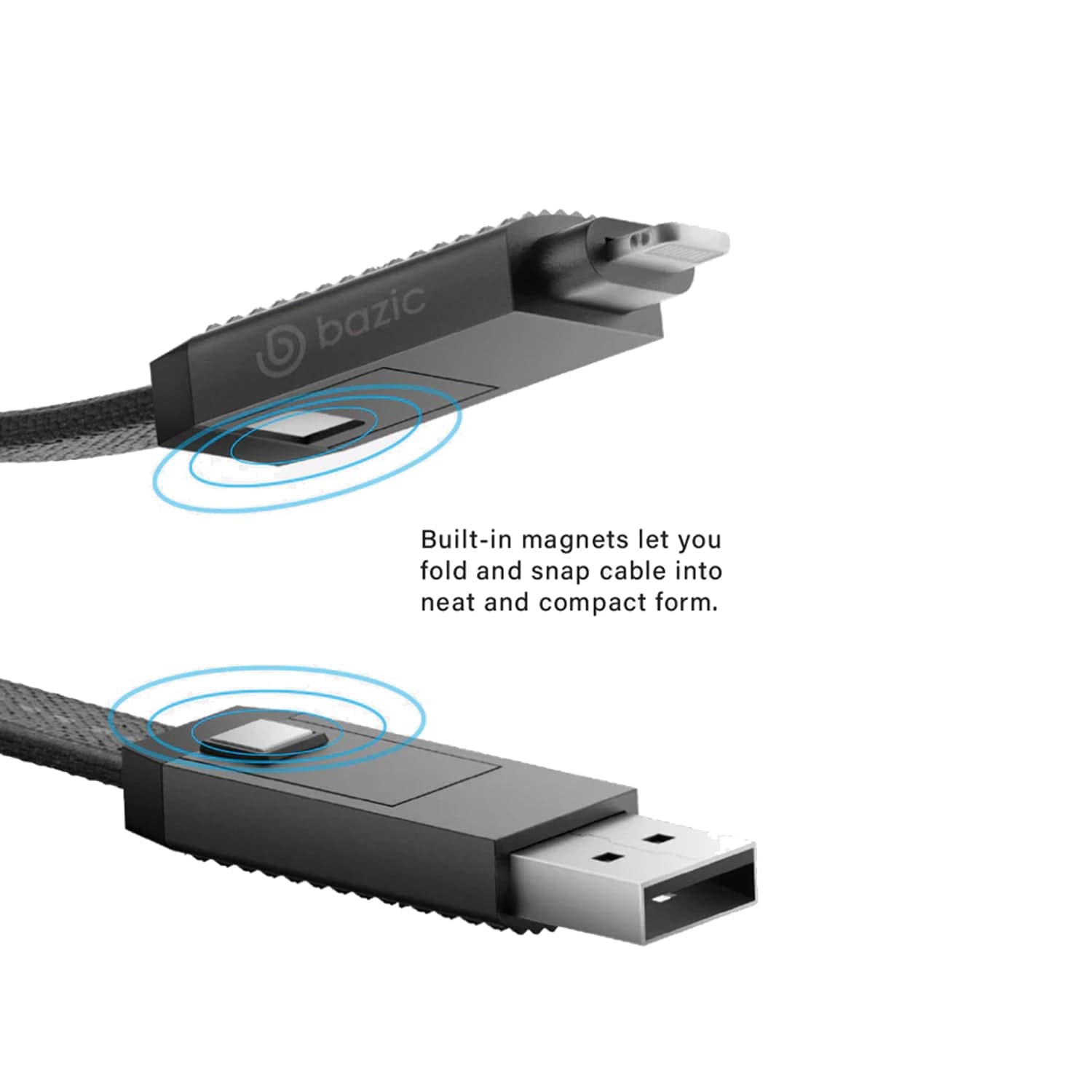 Bazic by Energea GoCharge AluCable 4-In-1 Aluminium Charging Cable