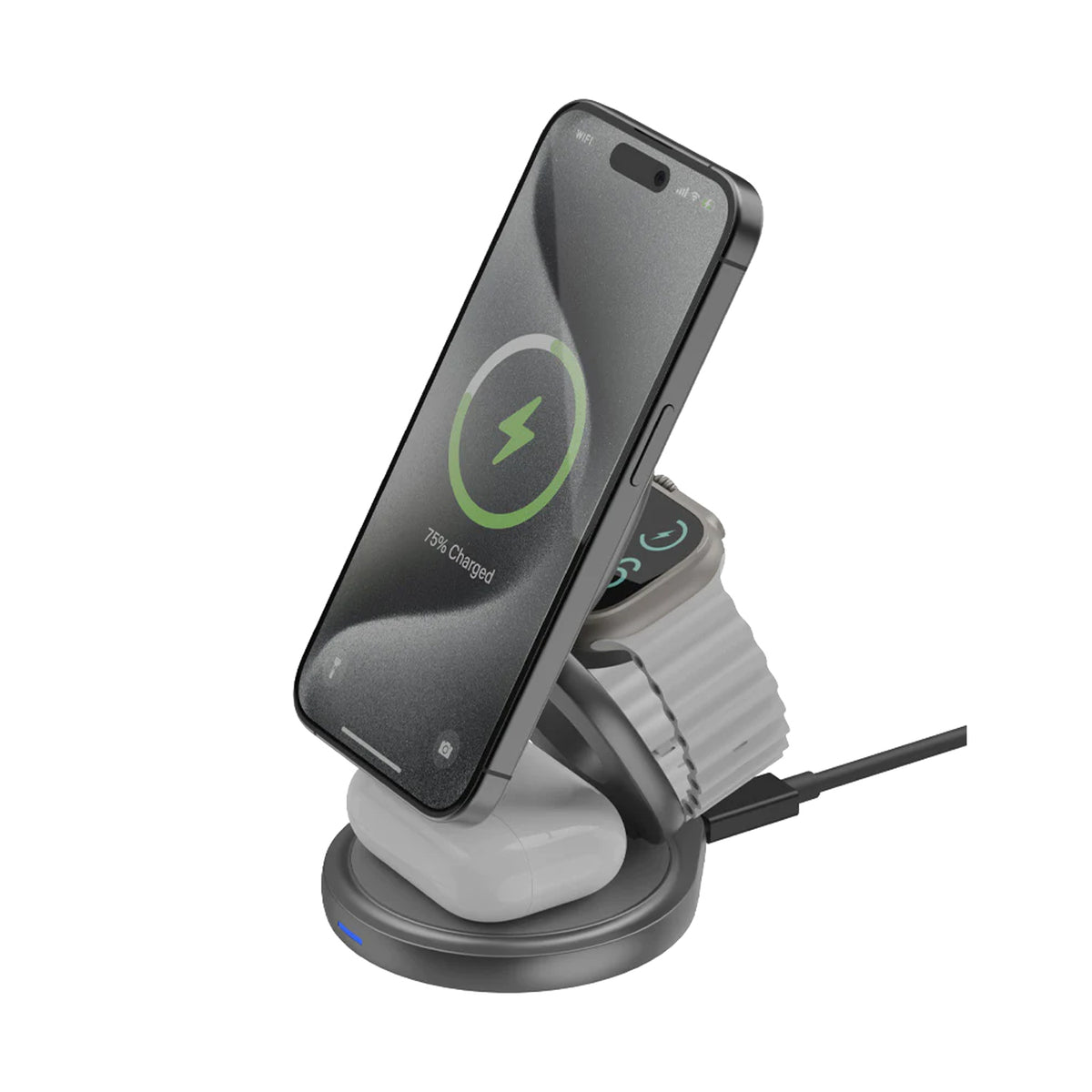 Bazic by Energea GoMag Gyre 3-In-1 MagSafe Compatible Wireless Charging Station