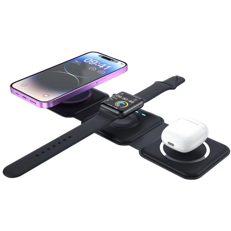 Mazer 3 in 1 MagSafe Foldable Travel Charging Pad