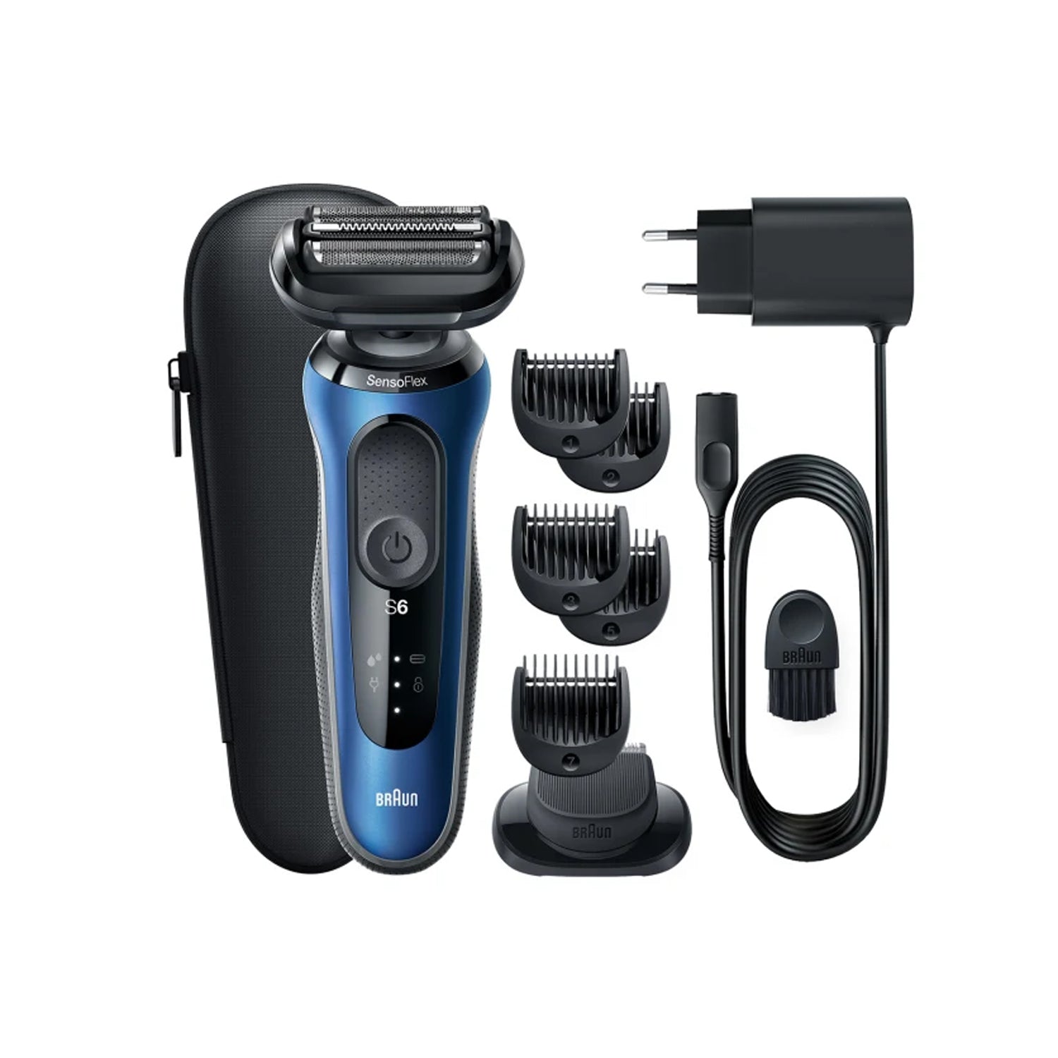 Braun Series 6 61-B1500s Wet & Dry Shaver with Travel Case & Beard Trimmer Attachment