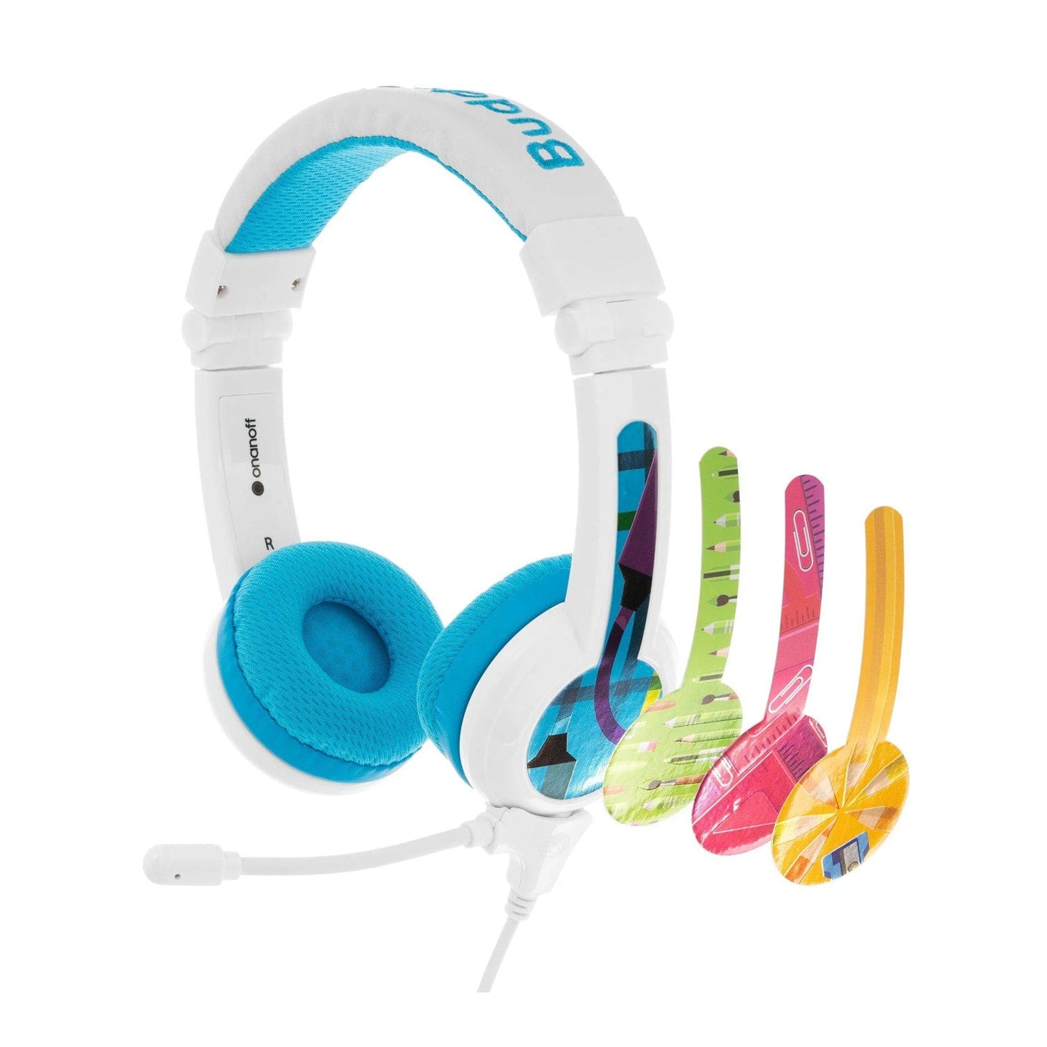 BuddyPhones School+ Wired Headphones with SafeAudio for Kids