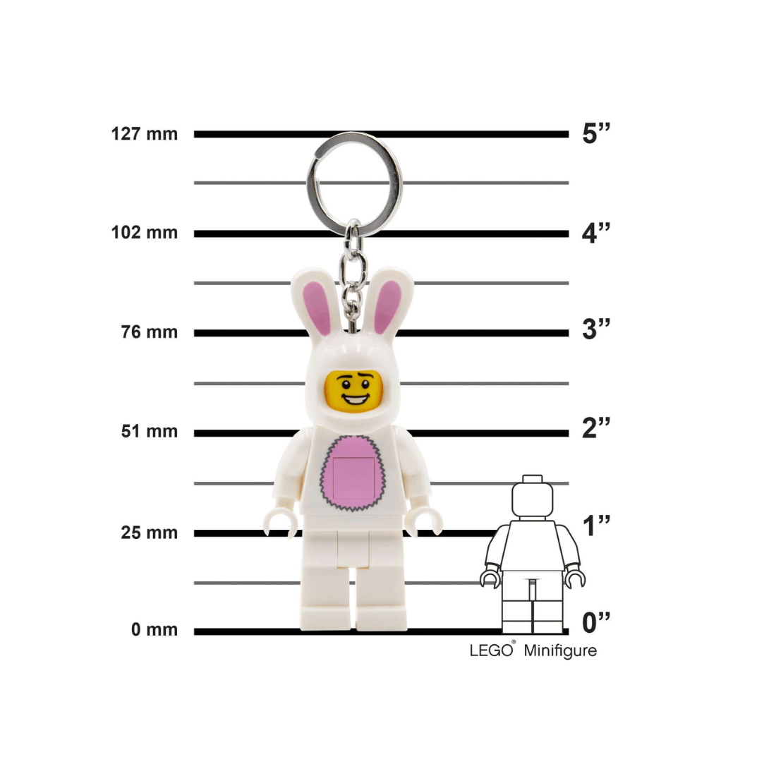 LEGO Iconic Bunny Suit Guy Keychain Light