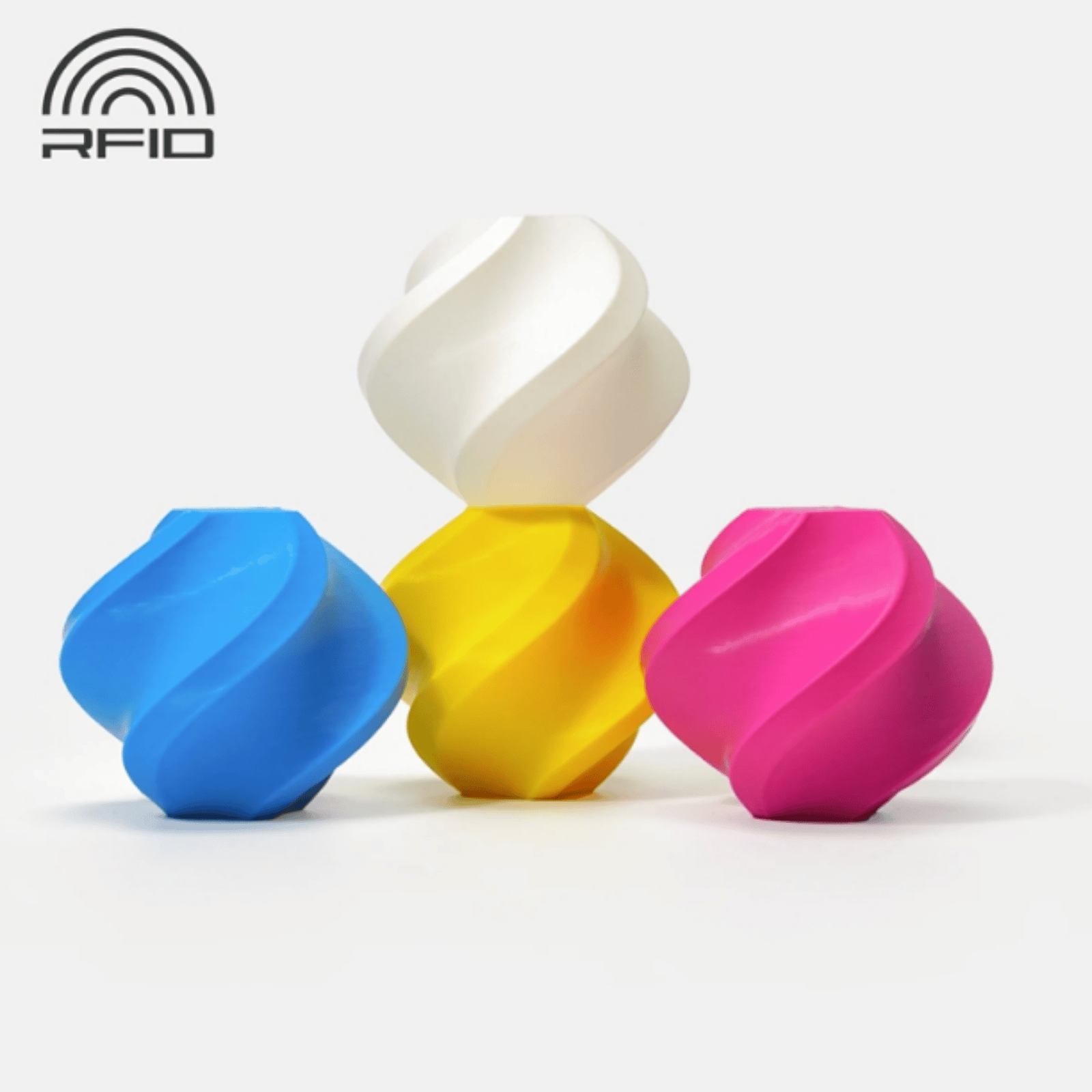 Bambu Lab PLA Basic CMYK Filaments with Reusable Spool