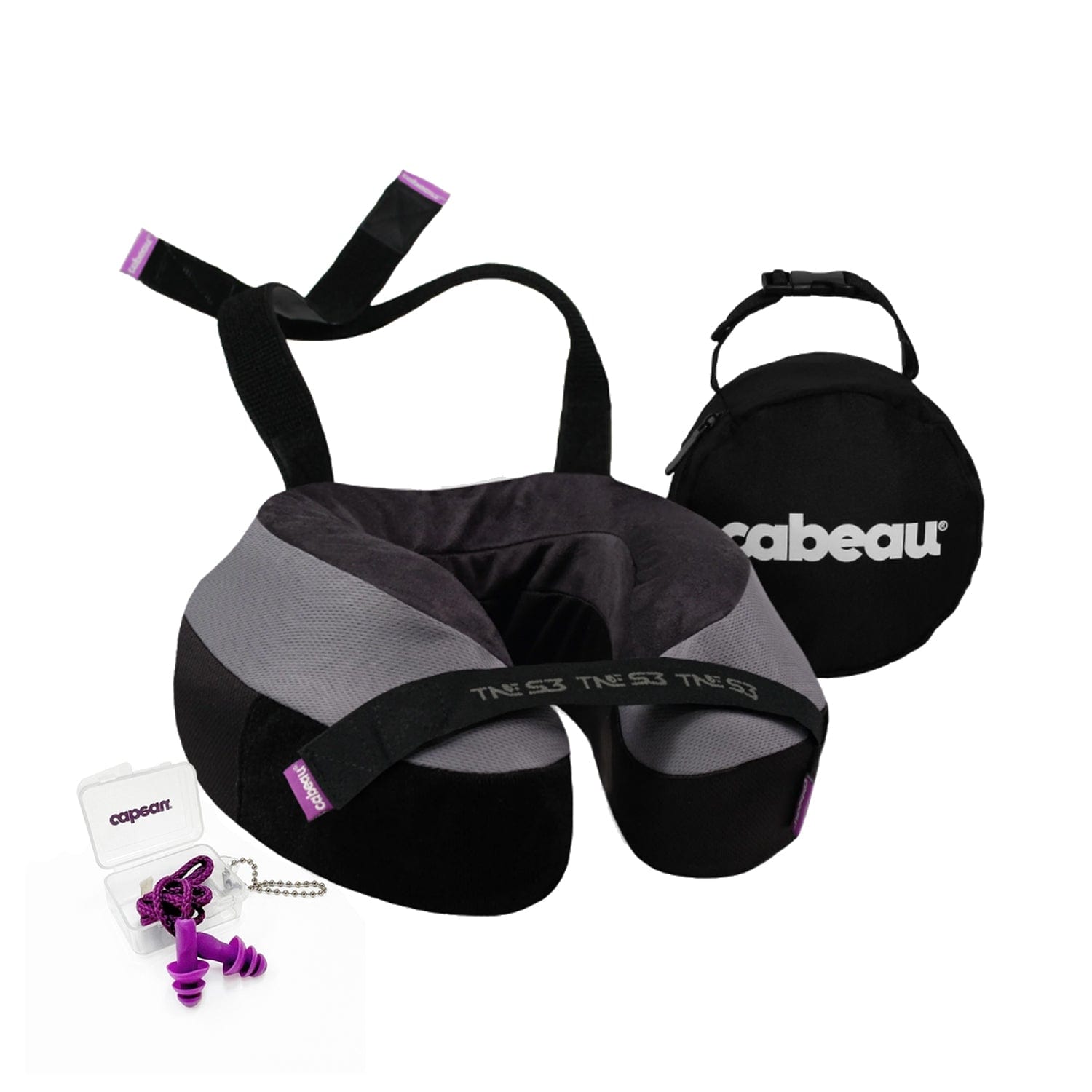 Cabeau The Neck's Evolution S3 (TNE) Neck Pillow with Corded Earplugs