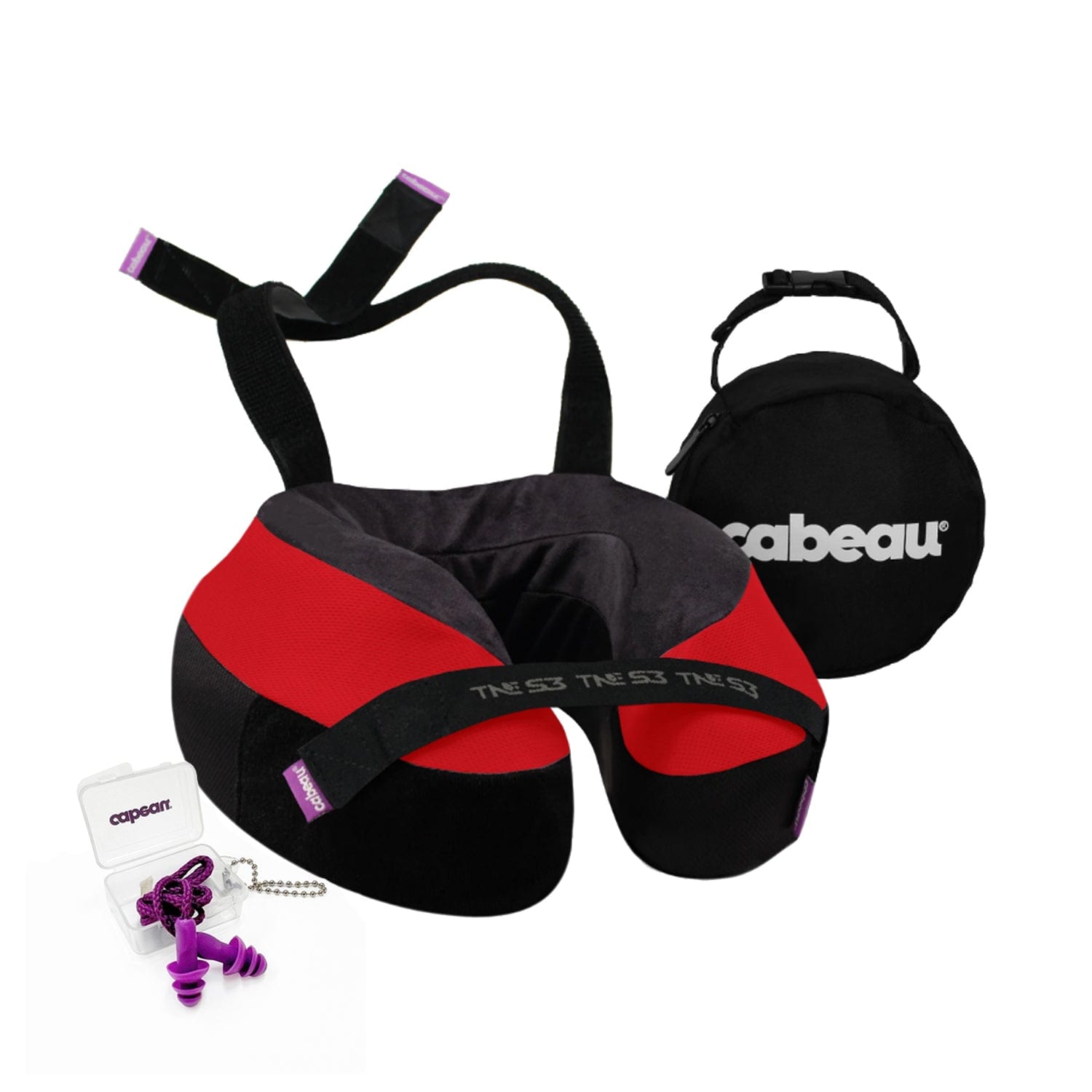 Cabeau The Neck's Evolution S3 (TNE) Neck Pillow with Corded Earplugs