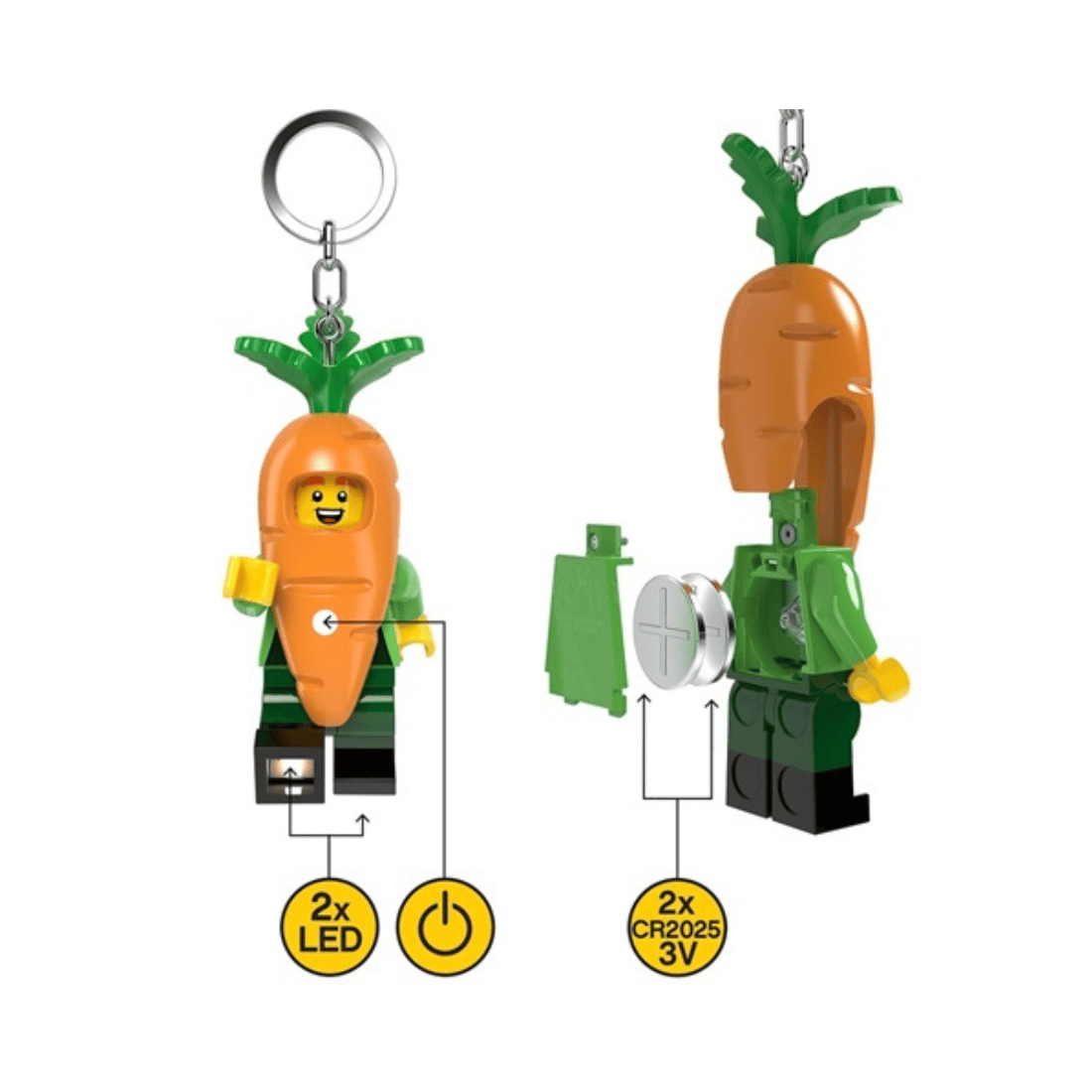 LEGO MINIFIGURES Carrot Mascot Keychain Light