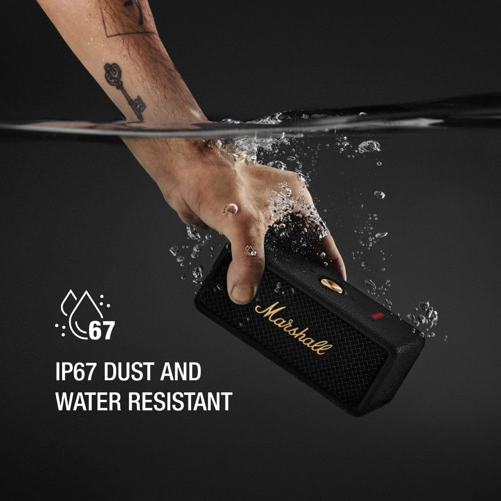 Marshall Emberton III Black＆Brass MARSHALL WIRELESS SPEAKER EMBERTON III BLACK & BRASS | Gain City