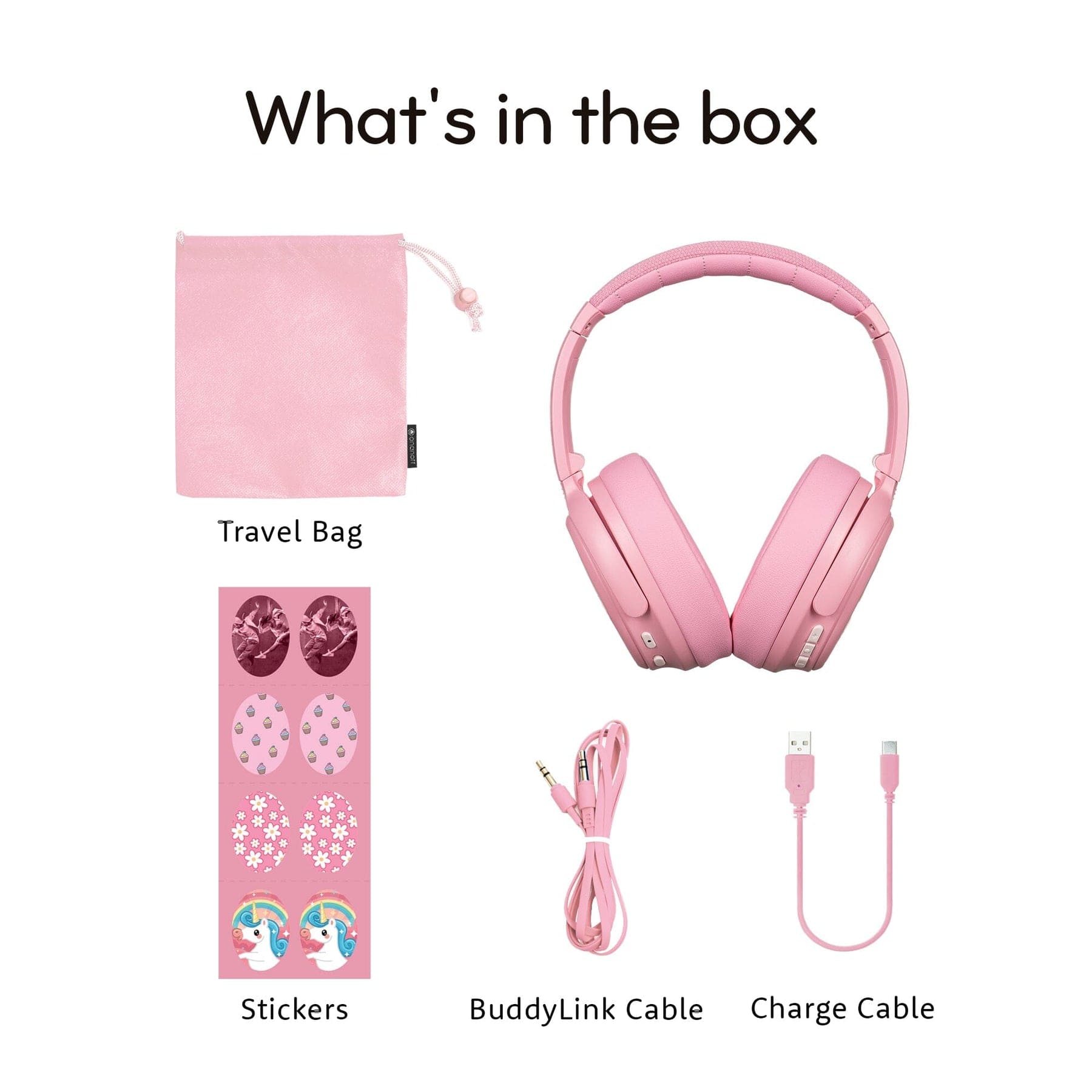 Buddyphones Cosmos Fun Hybrid Anc Headphone With Stickers