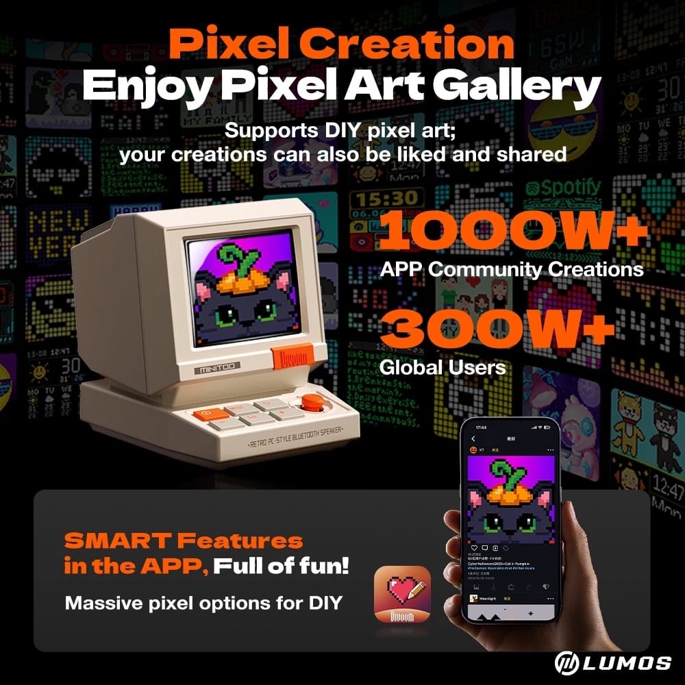 Divoom MiniToo Pixel Bluetooth Speaker