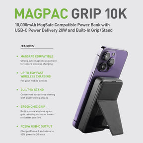 Energea MagPac Grip MagSafe Compatible 10,000 mAh PowerBank
