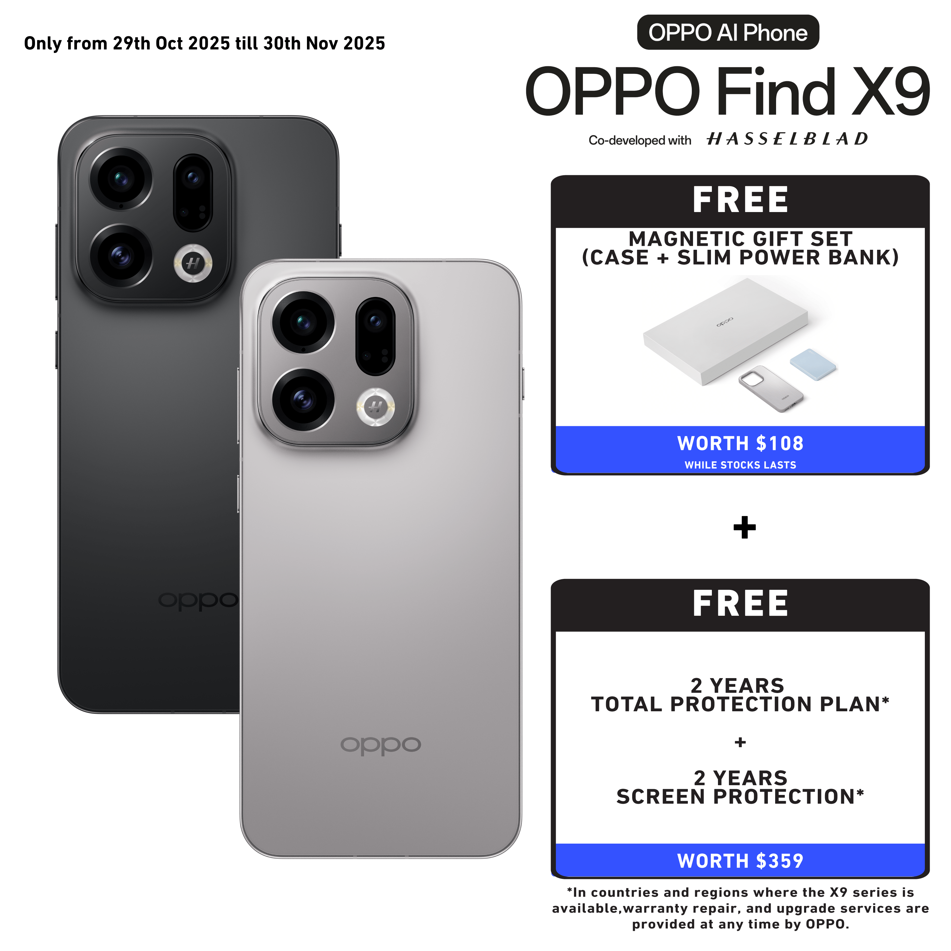 [PRE-ORDER] OPPO Find X9 5G Smartphone (16GB + 512GB) (Ships from 5th Nov)