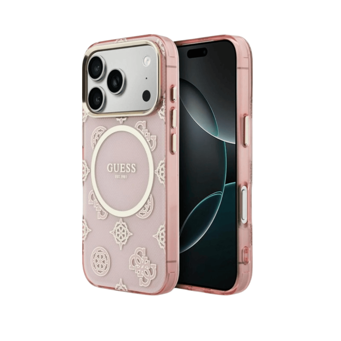 Guess IML Peony Dot MagSafe Case For iPhone 17 Pro