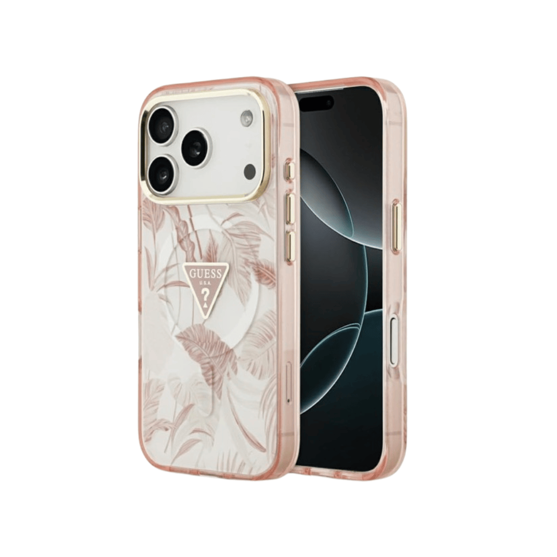 Guess Jungle Tonal Triangle MagSafe Case for iPhone 17 Pro