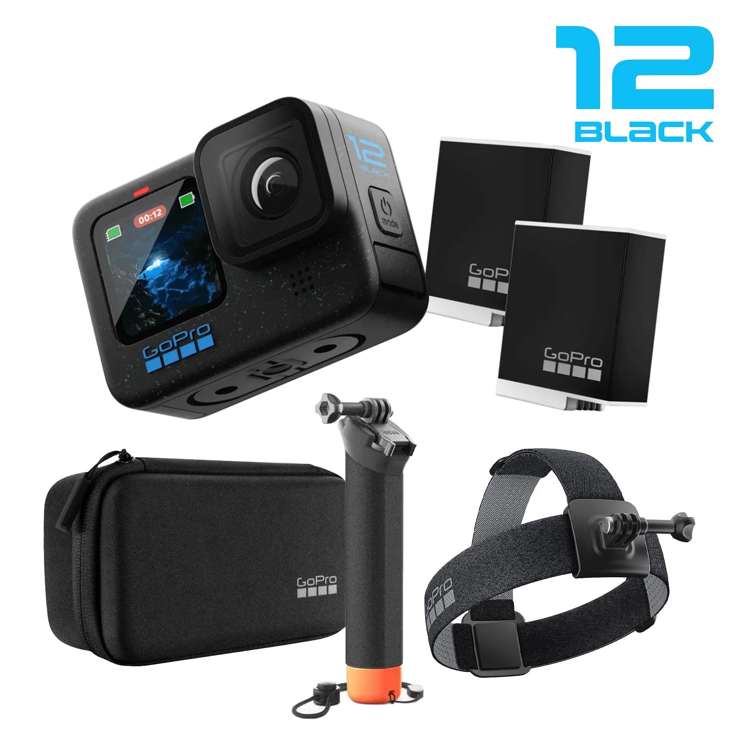 GoPro Hero 12 Black Action Camera + Accessories Bundle