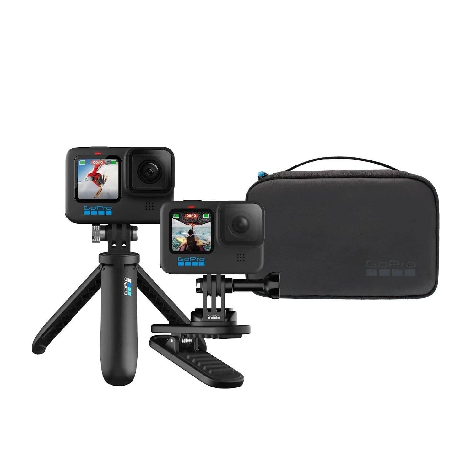 GoPro Travel Kit with Shorty Mini Extension Pole + Tripod, Magnetic Swivel Clip & Compact Case