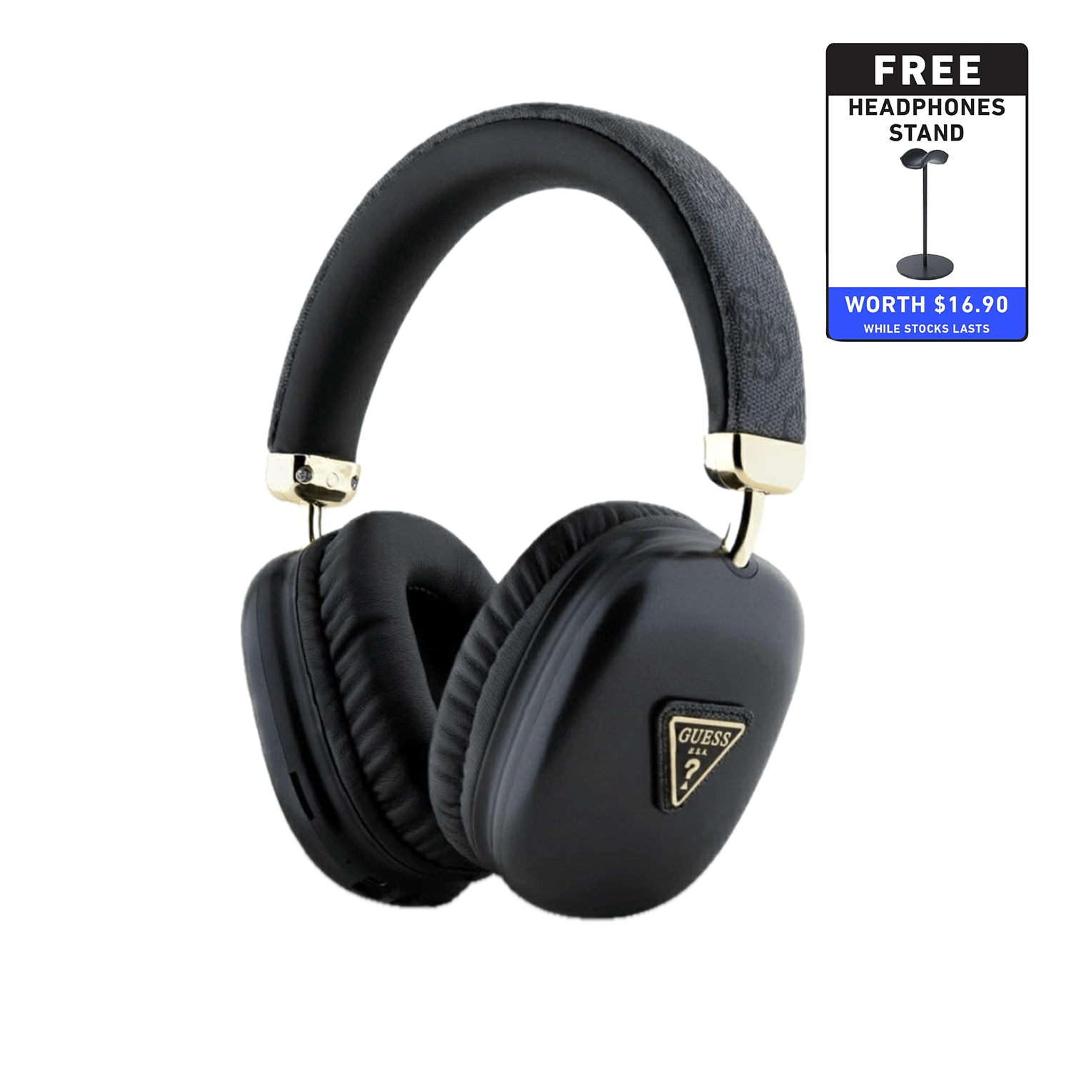 Guess 4G Gold Triangle Logo Wireless Bluetooth Headphone