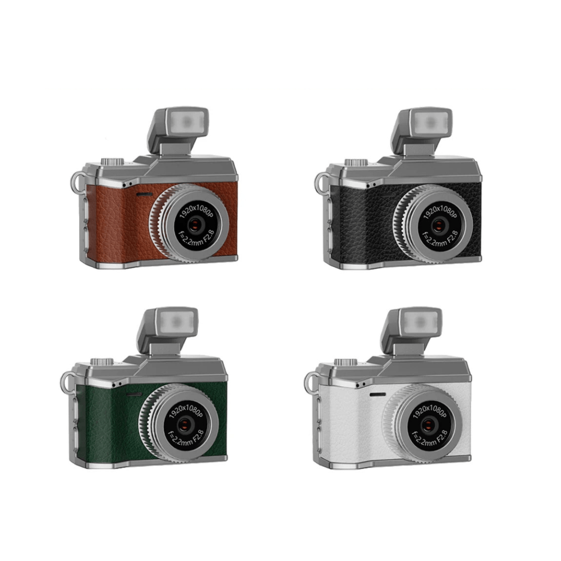 Mini Retro 1080P Camera With 8GB MicroSD Card