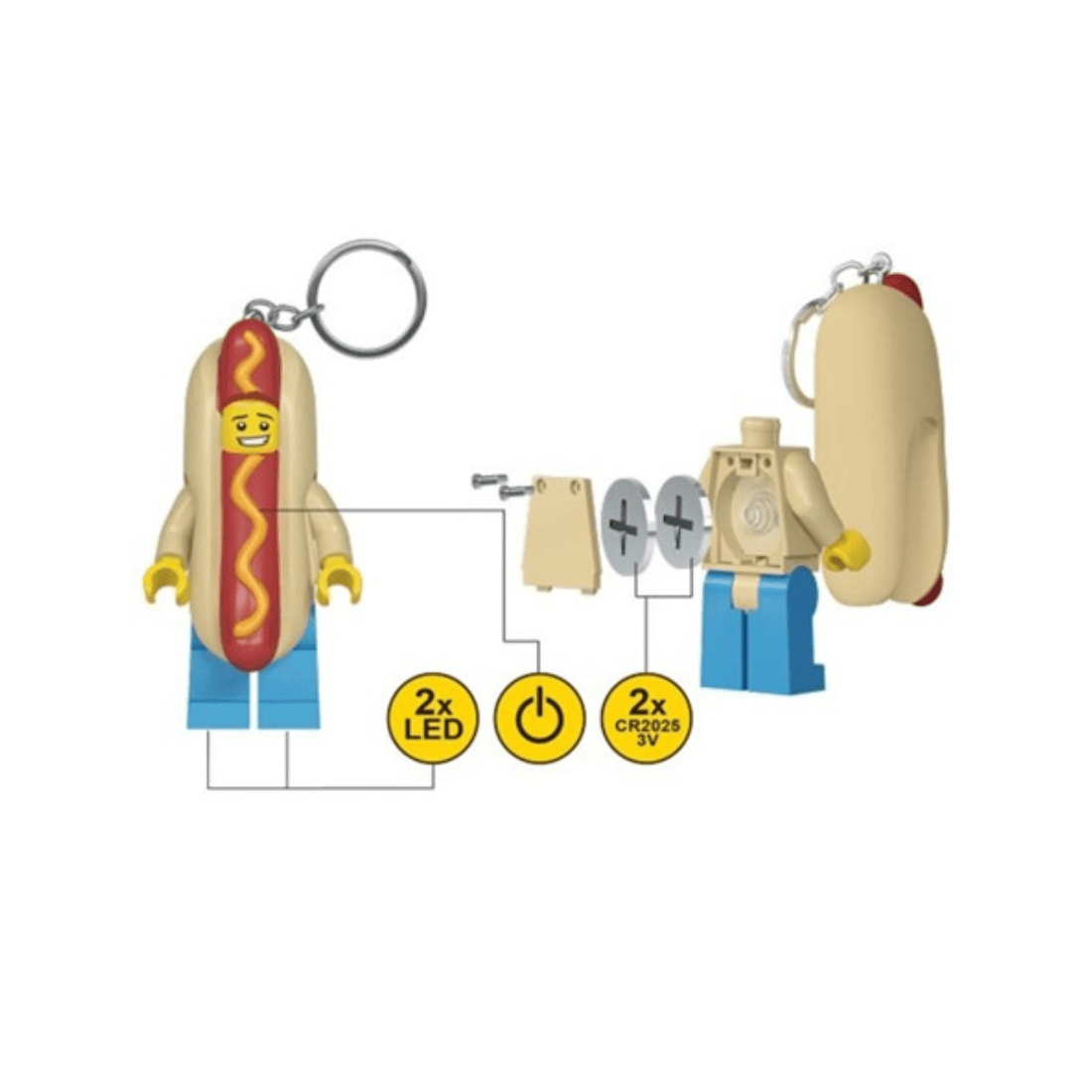 LEGO ICONIC Hot Dog Guy Keychain Light