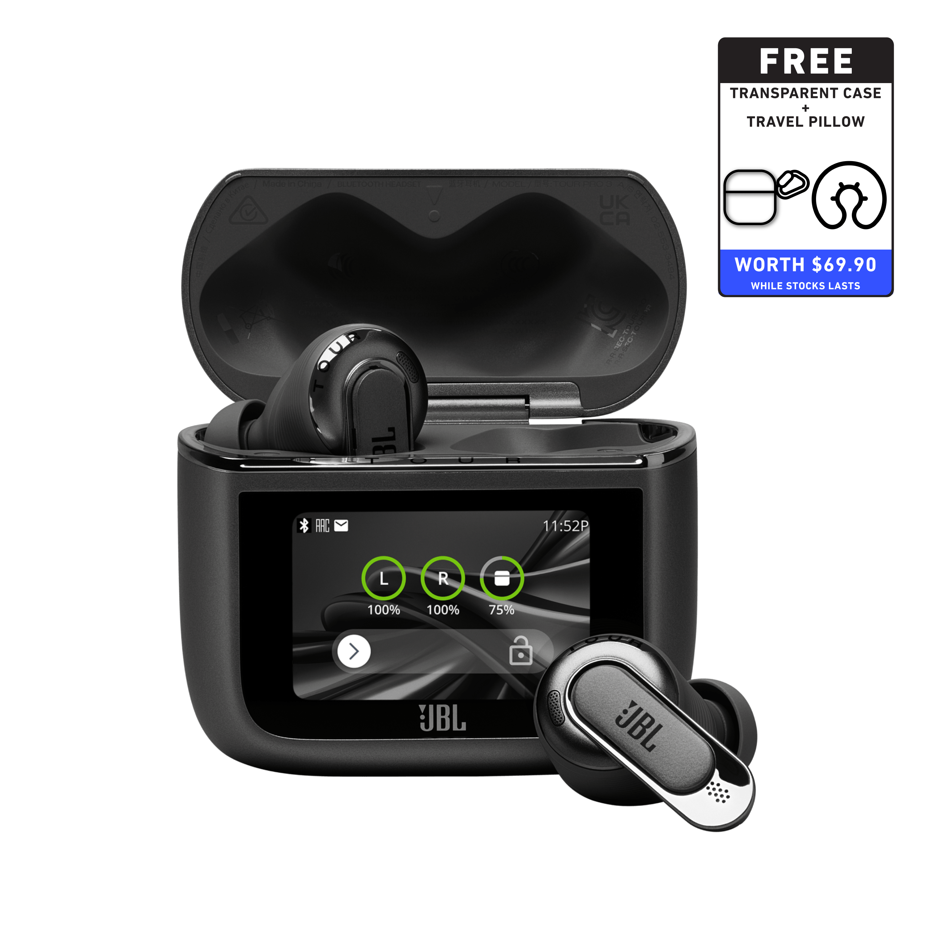 JBL Tour Pro 3 True Wireless Noise-Cancelling Smart Case