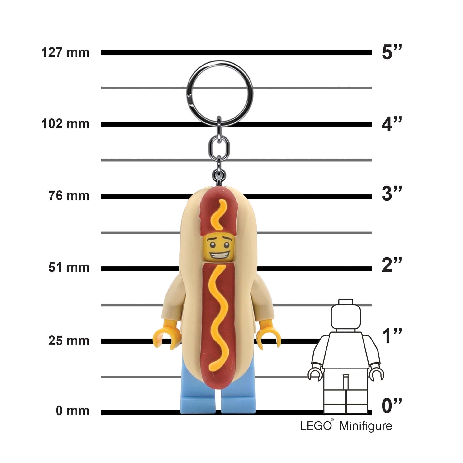 LEGO ICONIC Hot Dog Guy Keychain Light