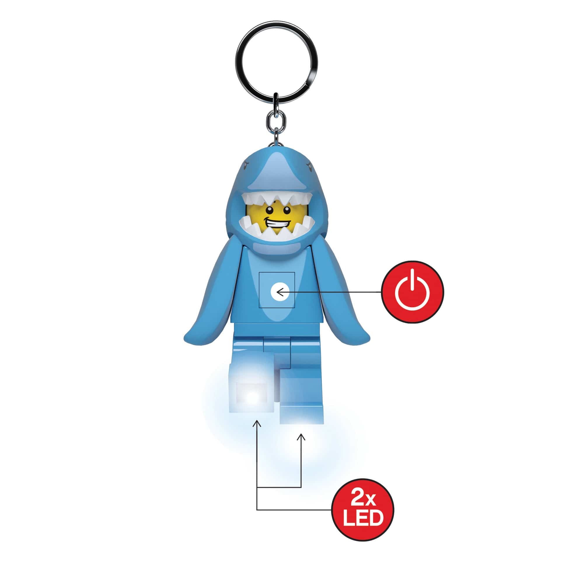 LEGO ICONIC Shark Suit Guy Keychain Light