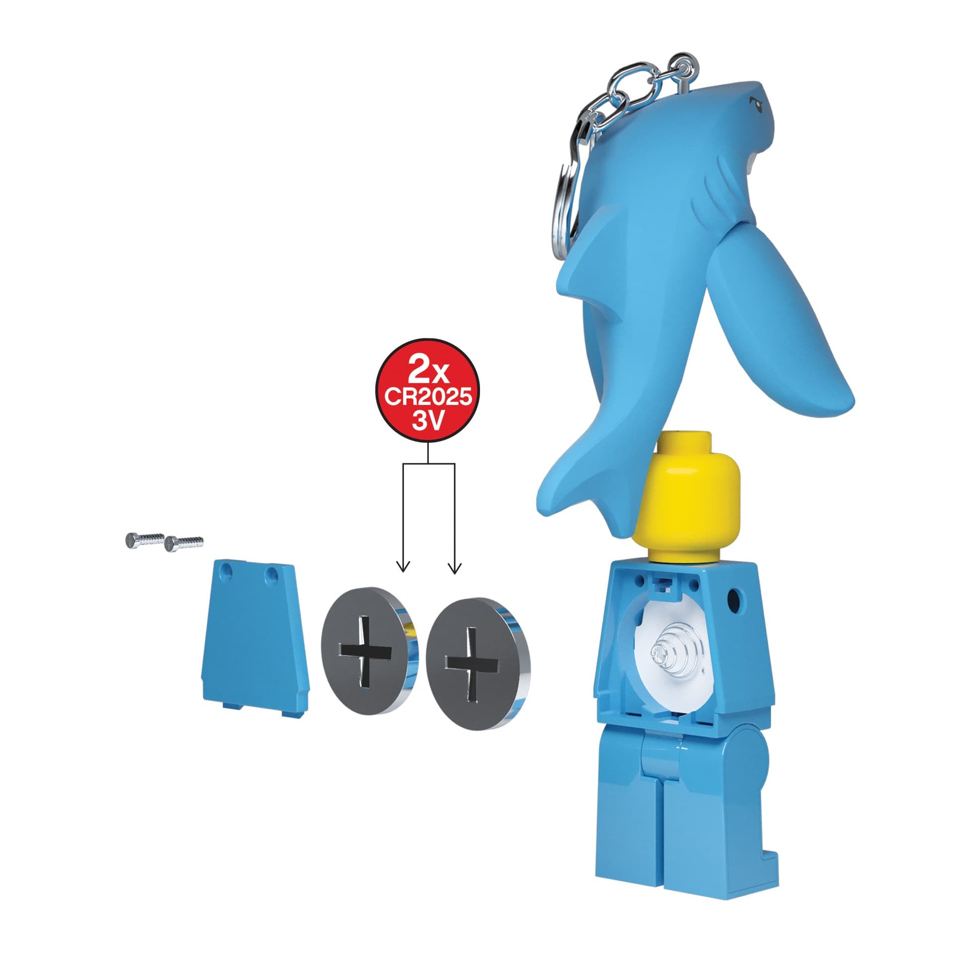 LEGO ICONIC Shark Suit Guy Keychain Light