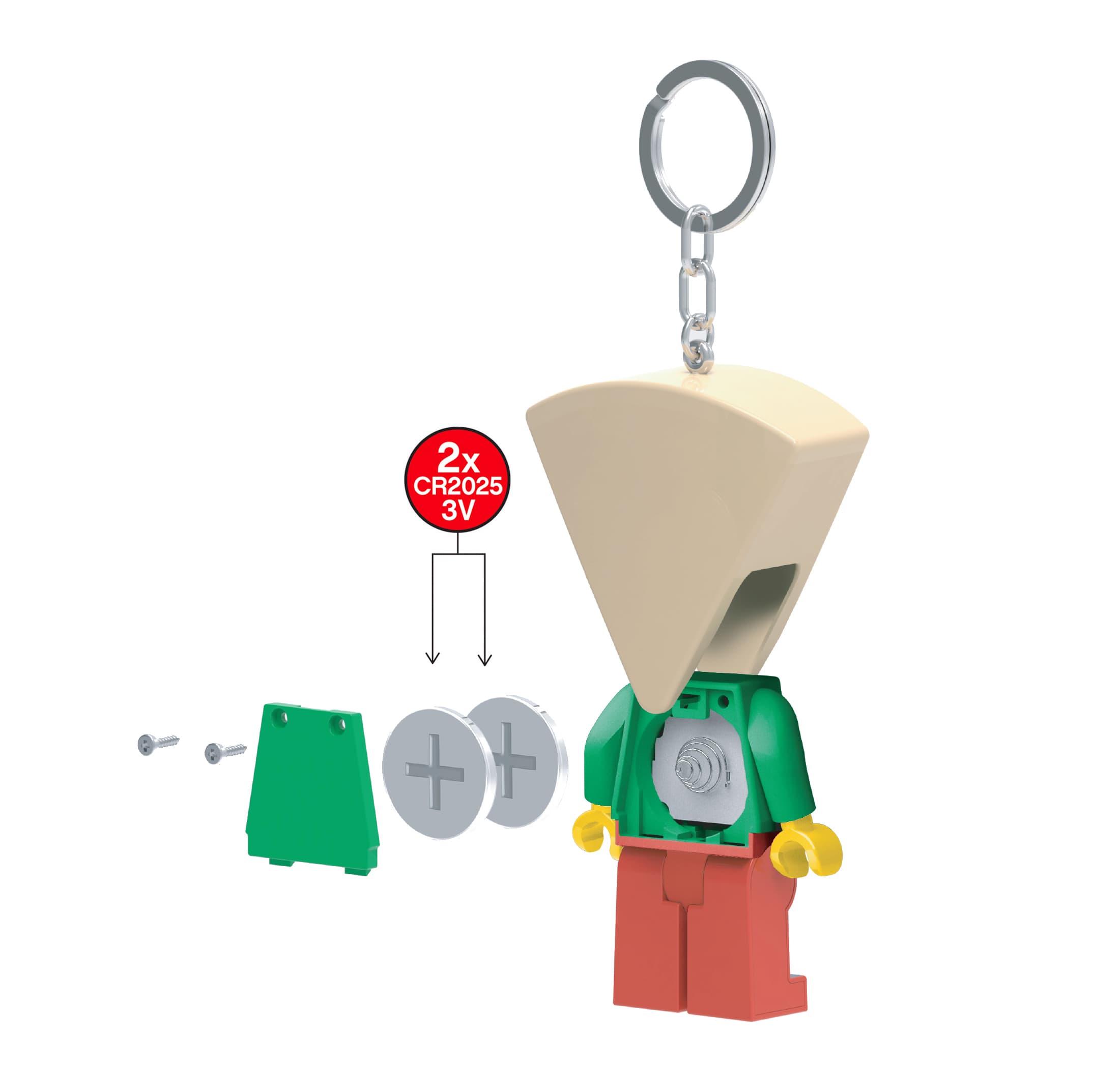 LEGO ICONIC Pizza Guy Keychain Light