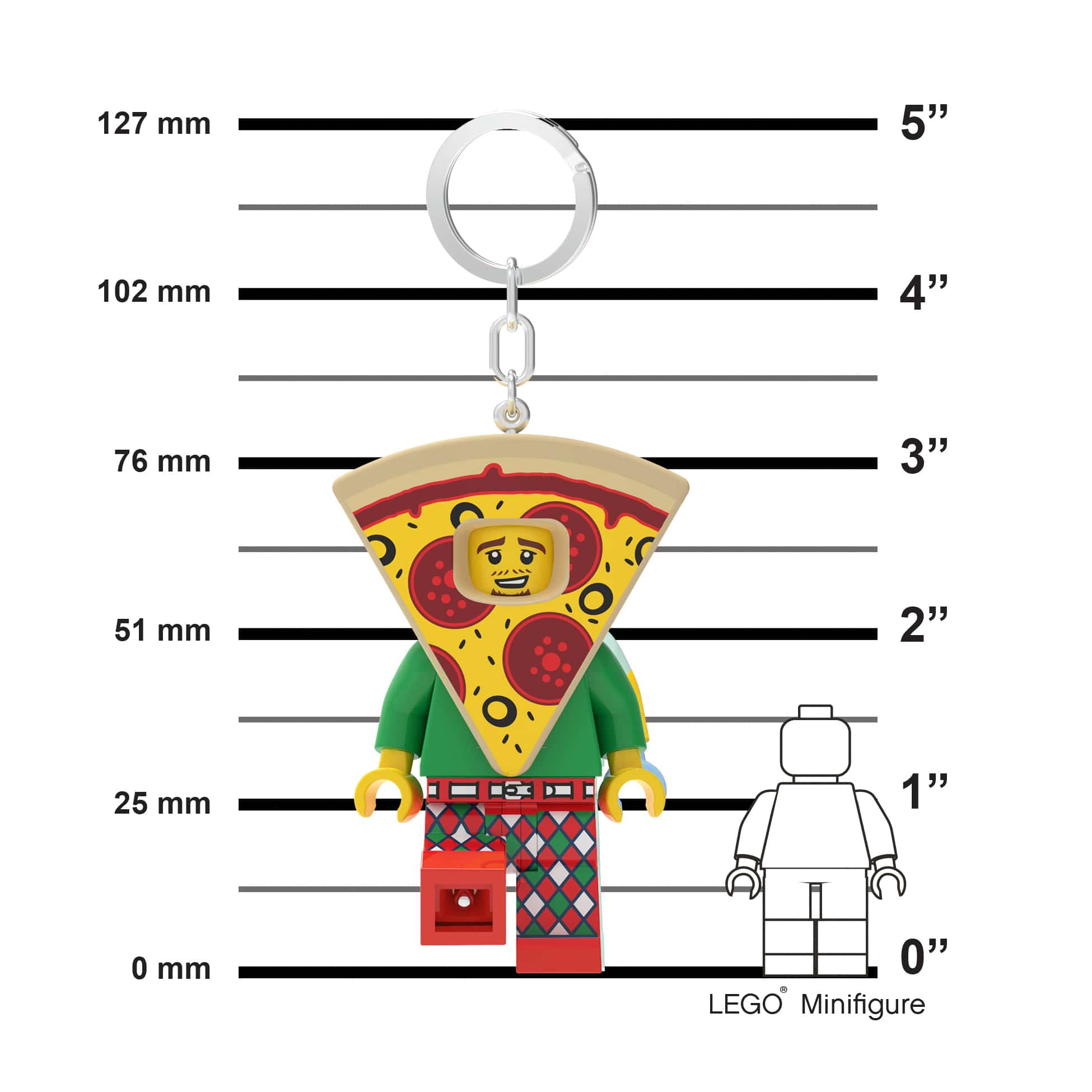 LEGO ICONIC Pizza Guy Keychain Light