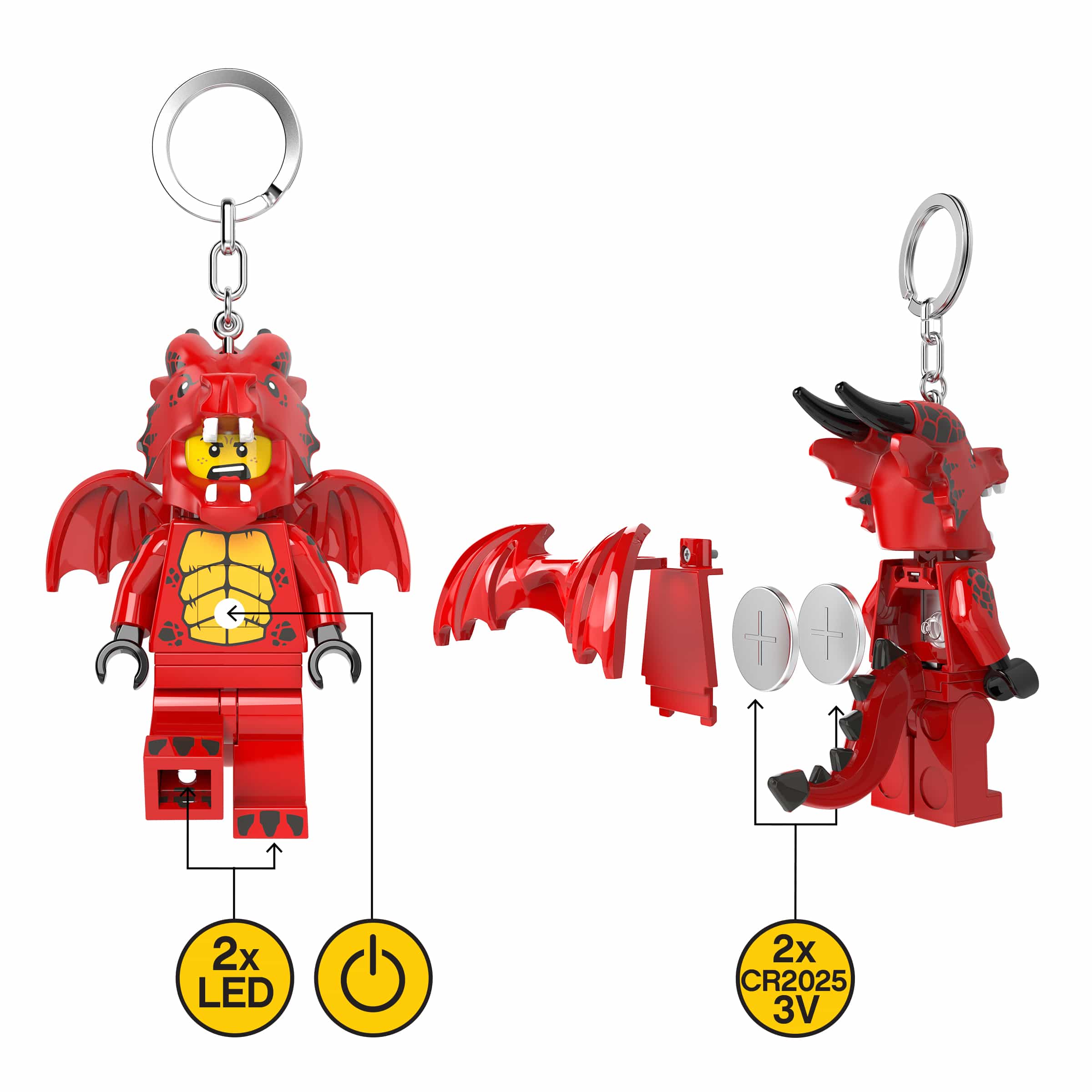 LEGO MINIFIGURES Dragon Suit Guy Keychain Light