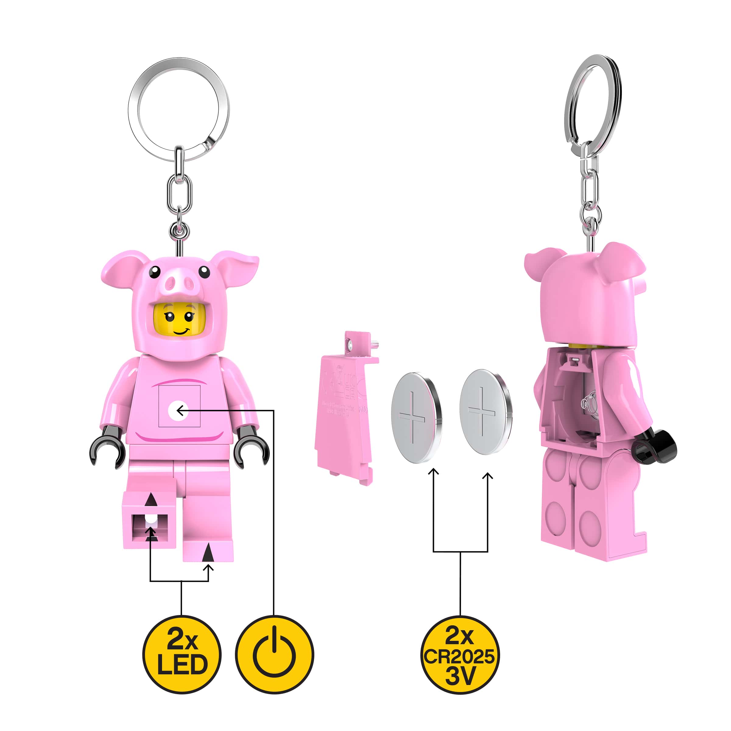 LEGO MINIFIGURES  Piggy Guy Keychain Light