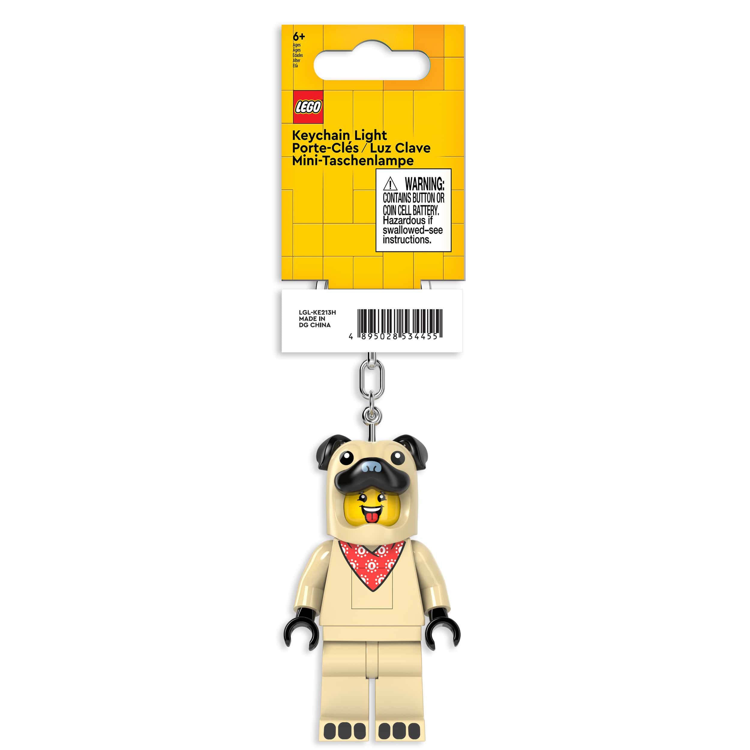 LEGO MINIFIGURES Pug Costume Guy Keychain Light
