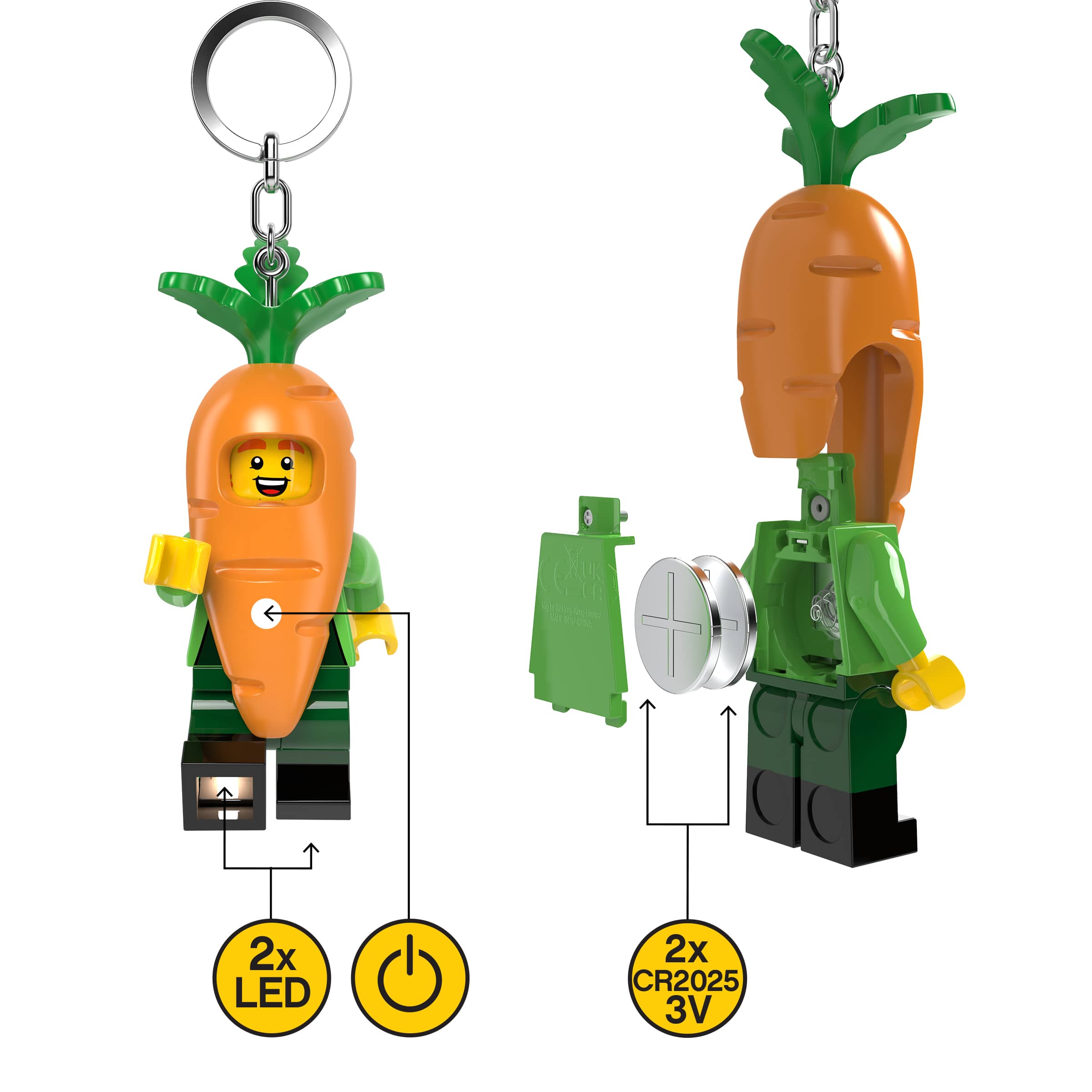 LEGO MINIFIGURES Carrot Mascot Keychain Light