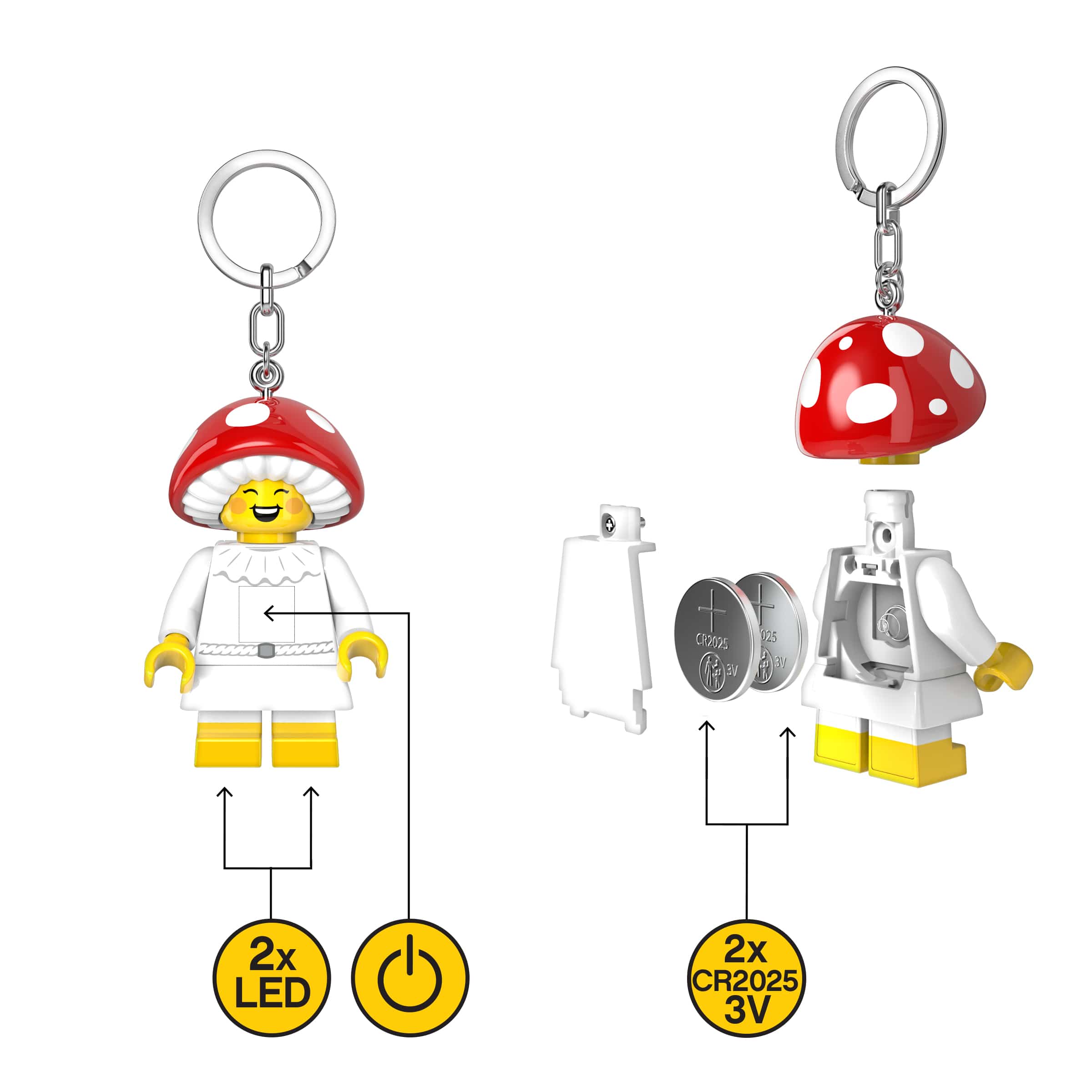 LEGO MINIFIGURES Mushroom Sprite Keychain Light