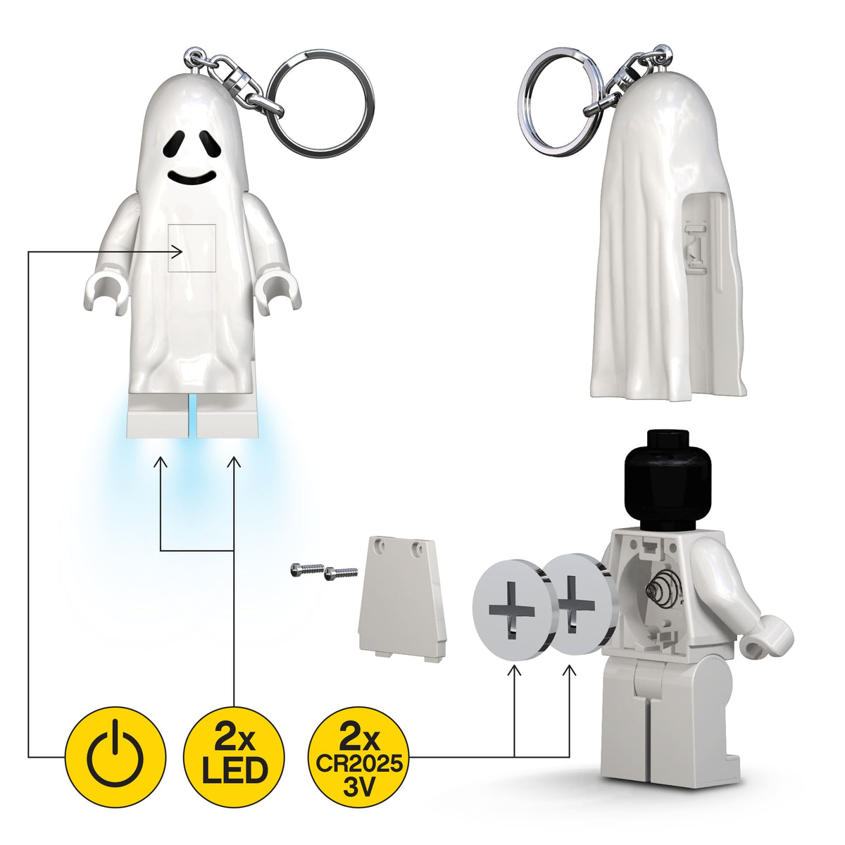 LEGO ICONIC Ghost Keychain Light