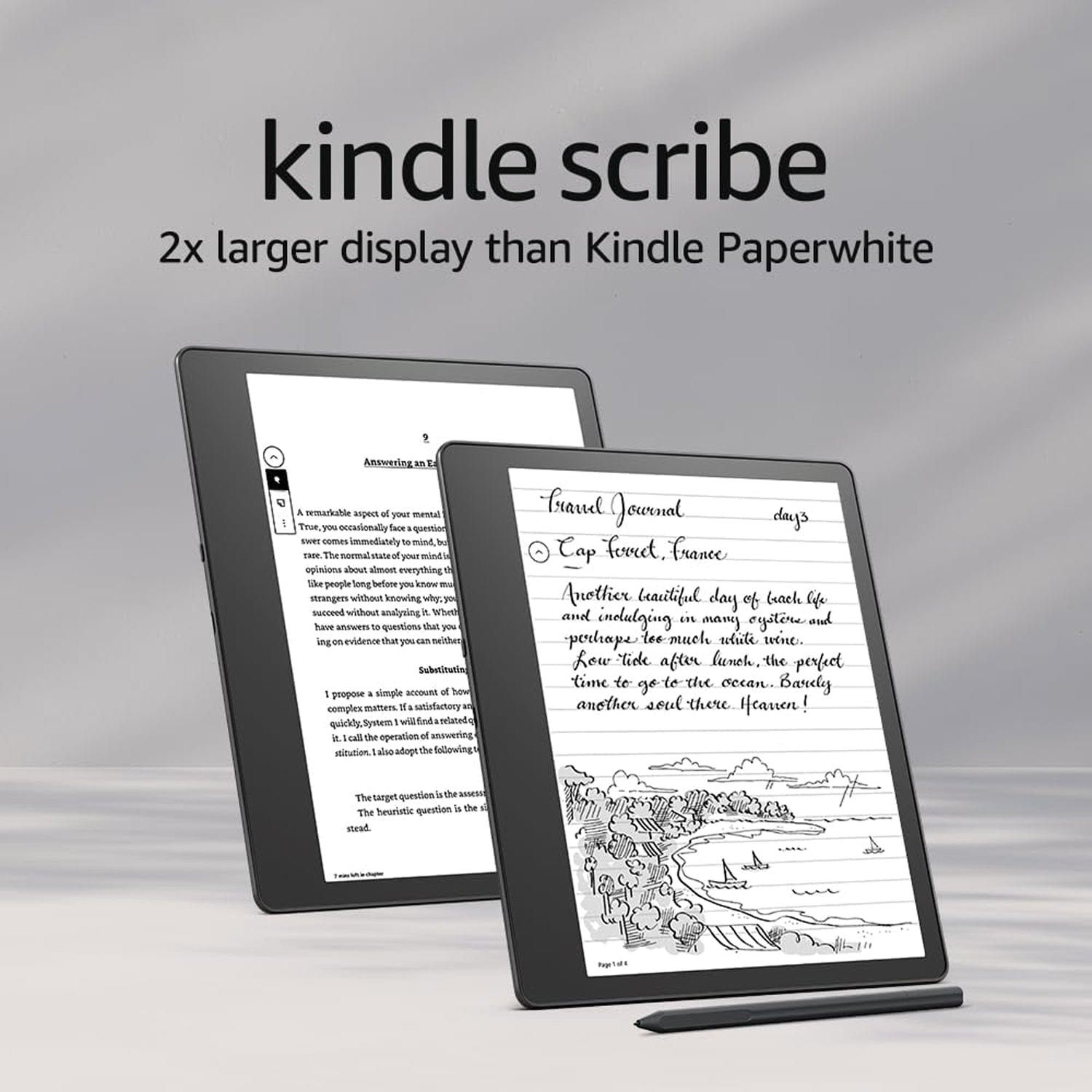 Kindle Scribe E-Reader (2023) + Digital Notebook with 10.2" 300 PPI Paperwhite Display & Premium Pen