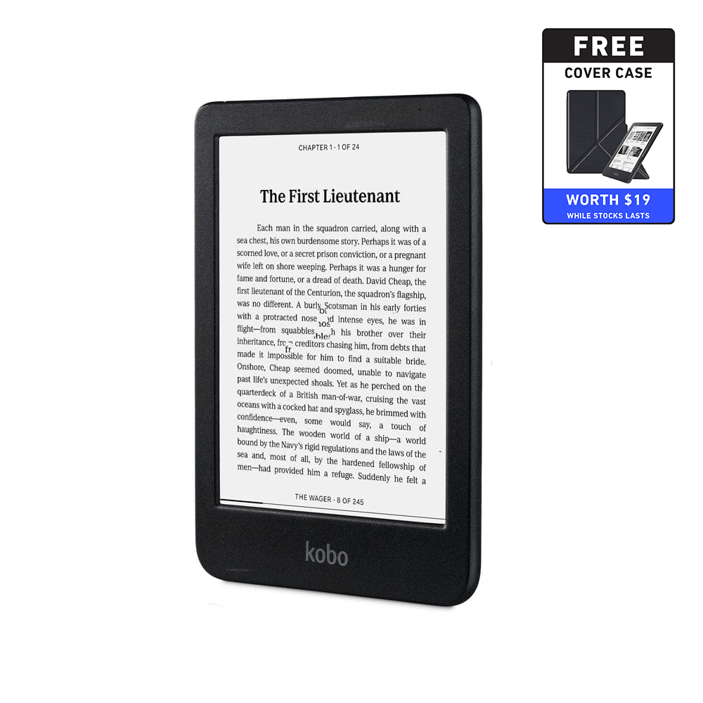 Kobo Clara BW Black & White 6" e-Reader with Glare-Free E Ink Carta 1,300 HD Touchscreen