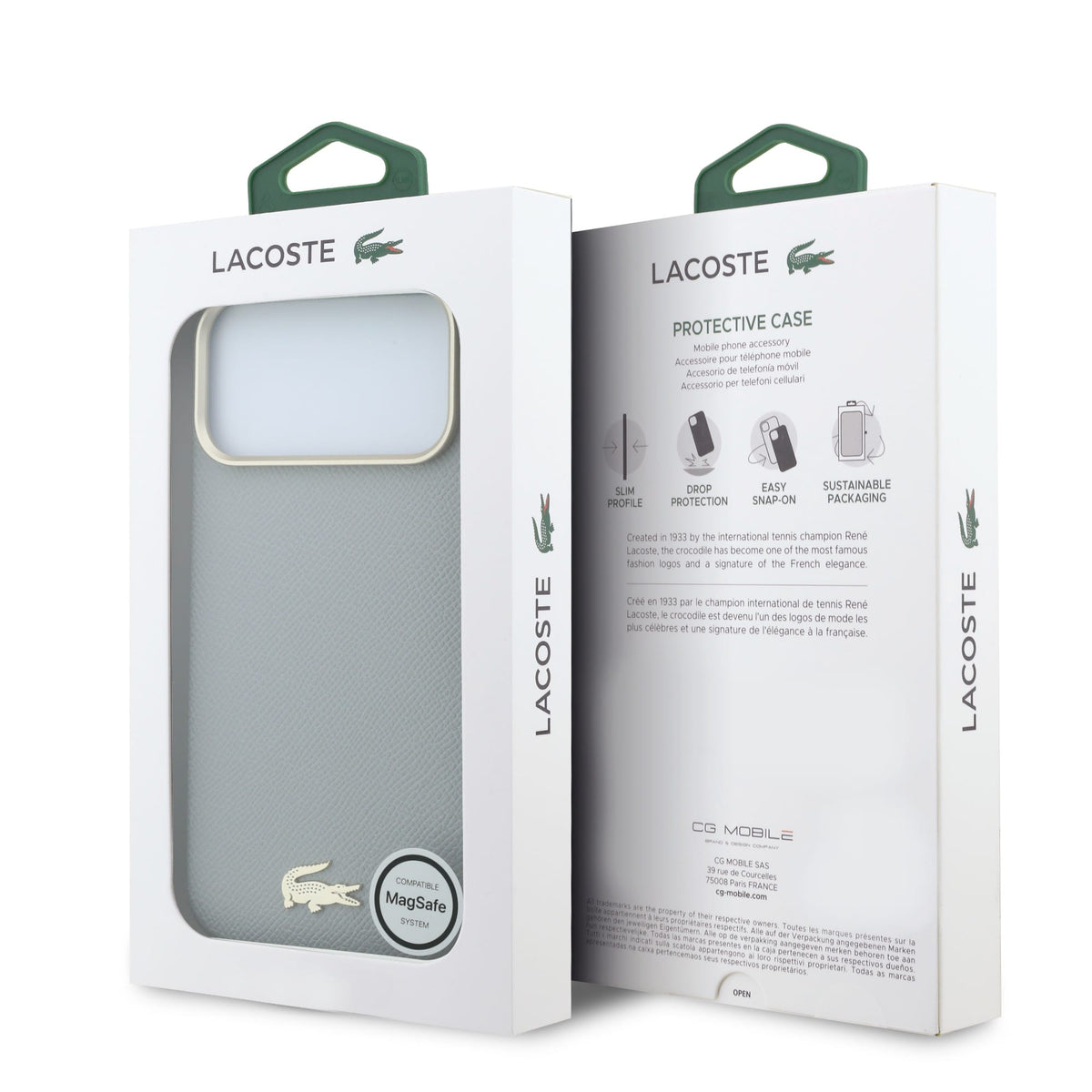 Lacoste PU Leather Champs Elysees MagSafe Case For iPhone 18 Pro