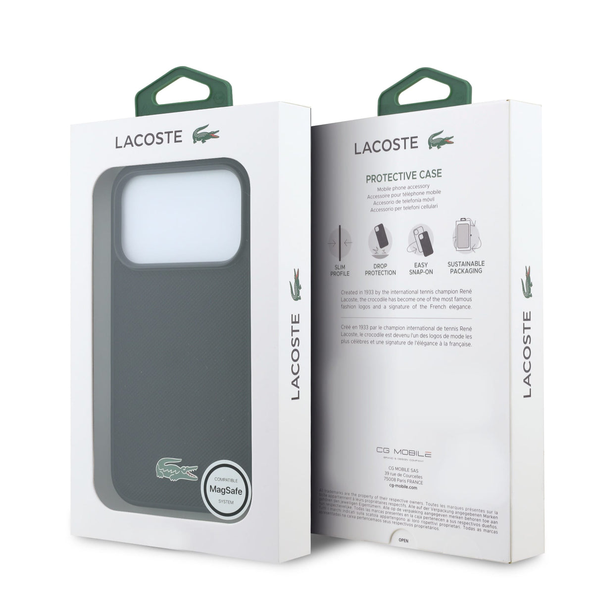 Lacoste Iconic Petit Pique PU Lacquer Logo MagSafe Case For iPhone 18 Pro