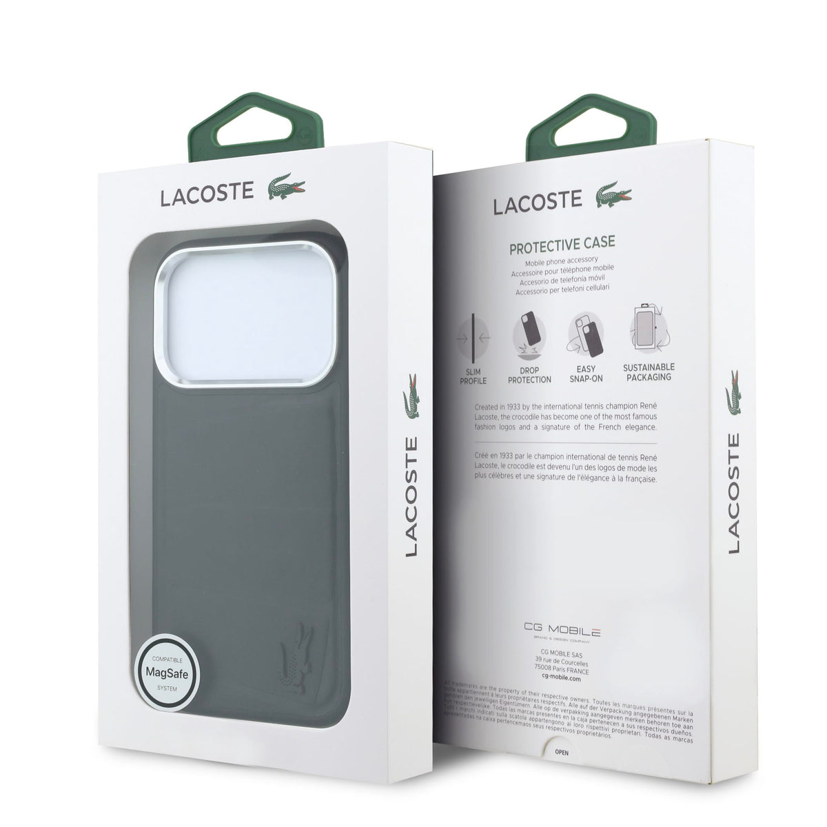 Lacoste PU Leather Lenglen MagSafe Case For iPhone 18 Pro